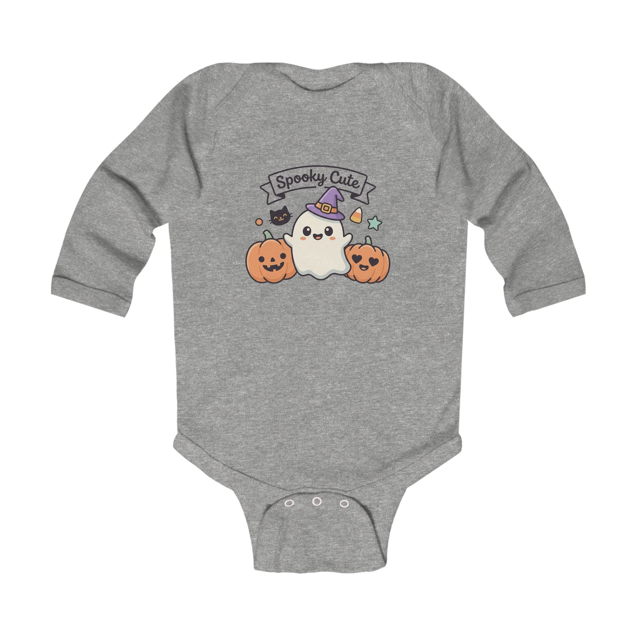 Infant Bodysuit - "Spooky Cute" Halloween Ghost & Pumpkin Baby Onesie