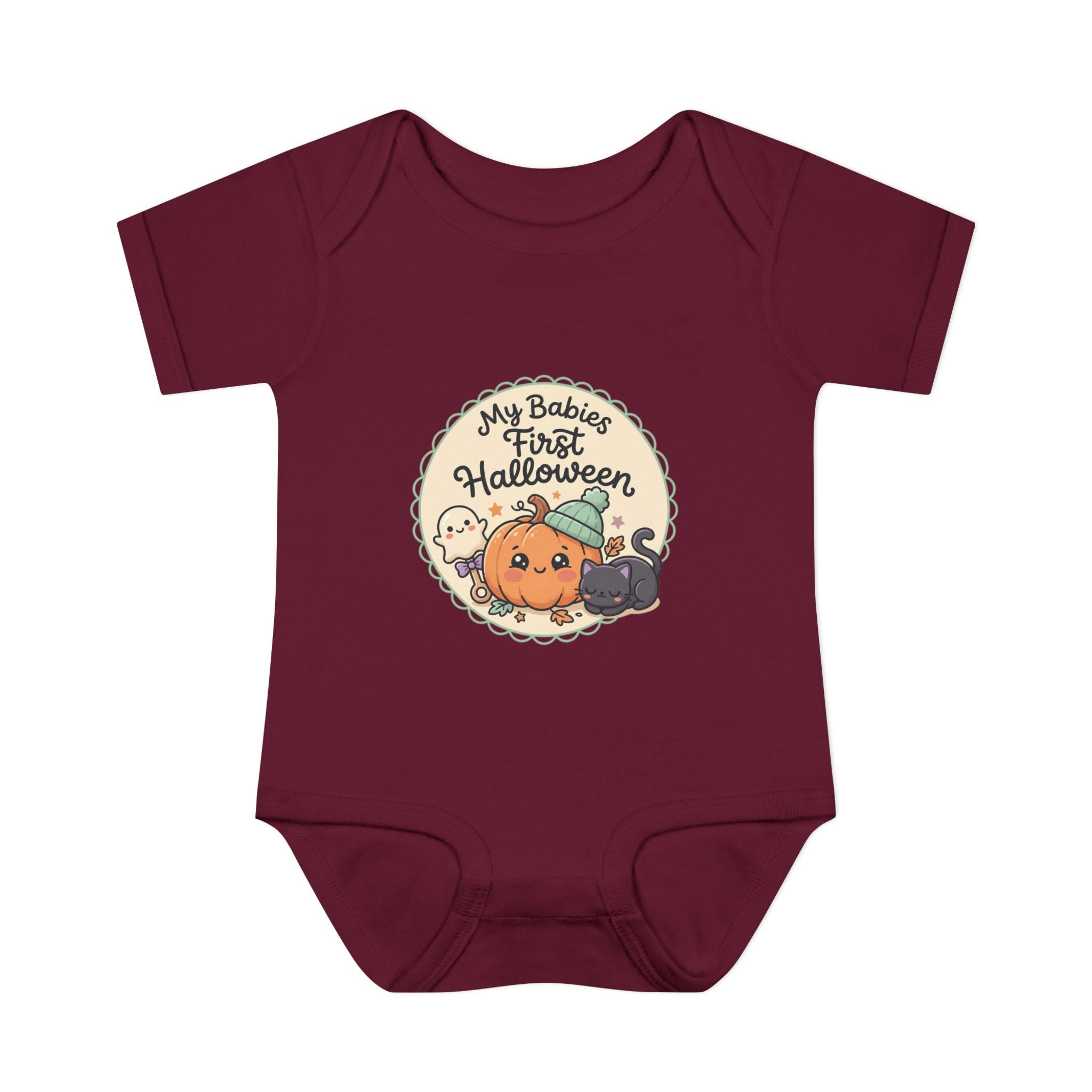 Infant Halloween Bodysuit — “My Baby's First Halloween” Cute Pumpkin & Ghosts