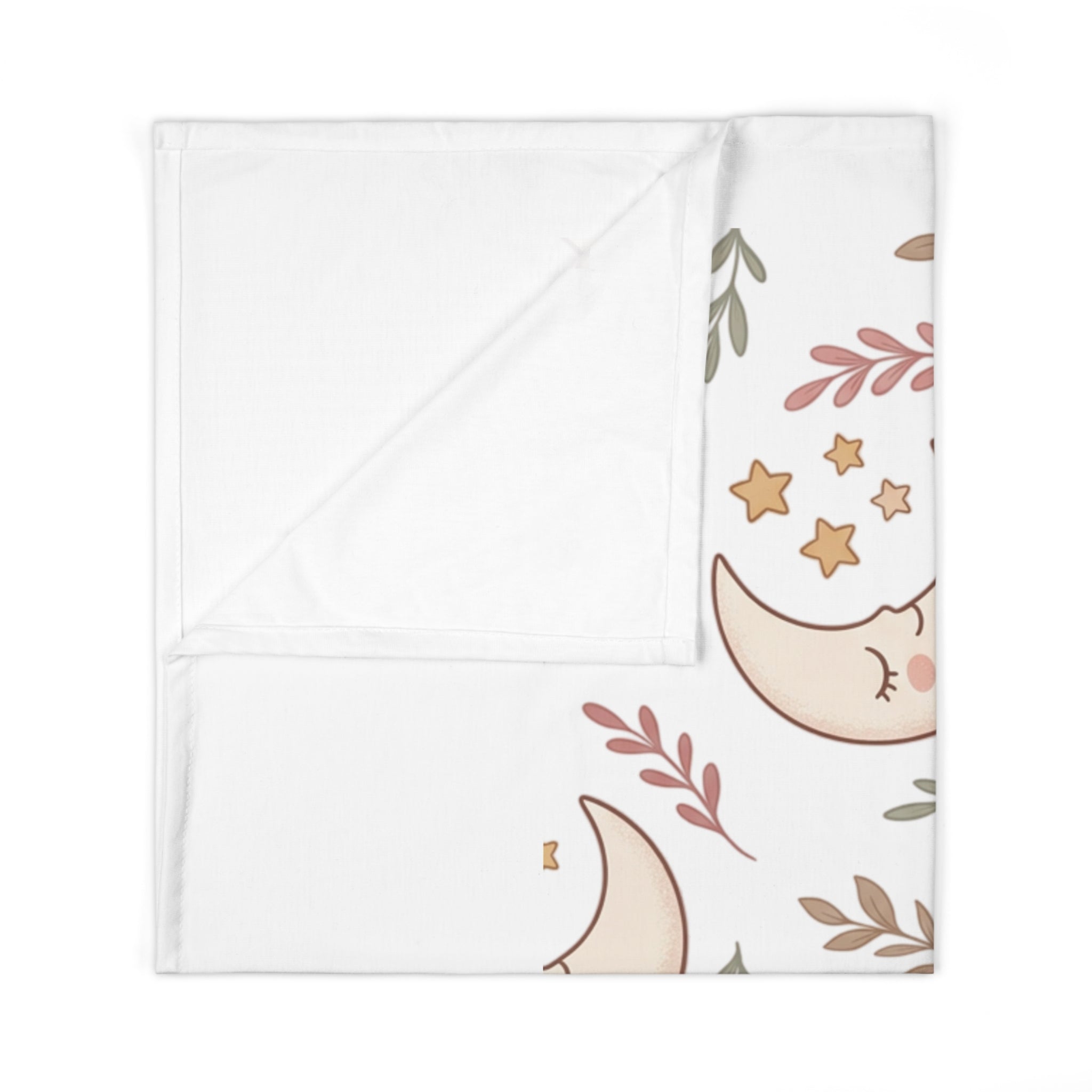 Baby Swaddle Blanket - Neutral Moon & Bunny Nursery Swaddle, Soft Newborn Receiving Blanket