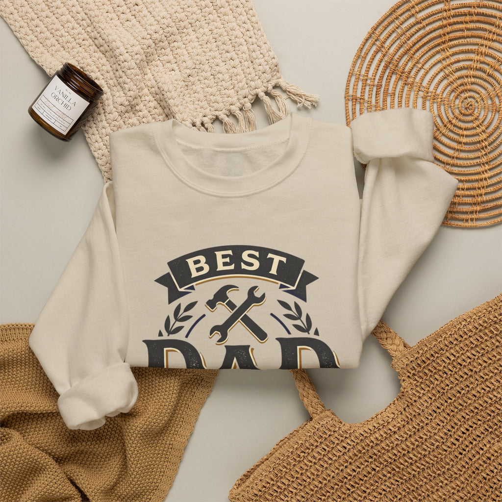 Best Dad Ever Sweatshirt — "Lead with love, live with courage" Crewneck
