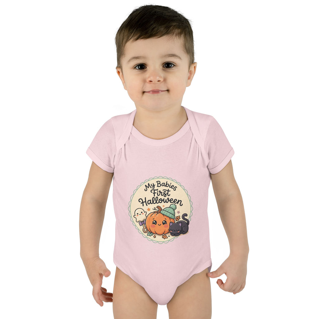Infant Halloween Bodysuit — “My Baby's First Halloween” Cute Pumpkin & Ghosts