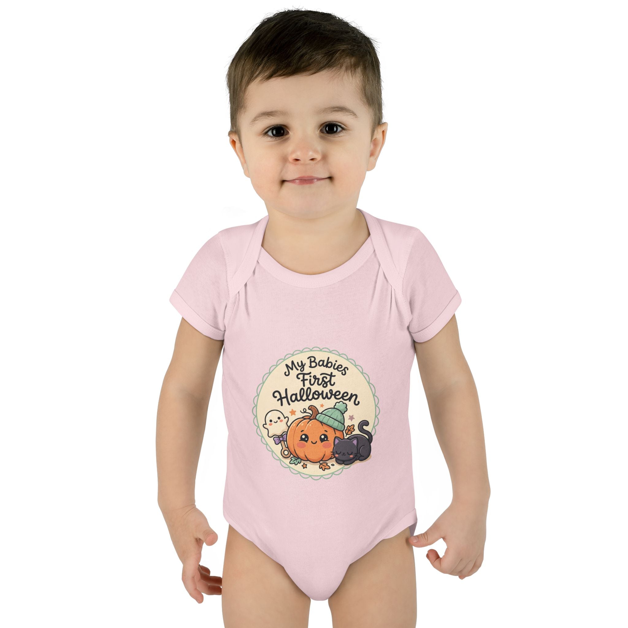 Infant Halloween Bodysuit — “My Baby's First Halloween” Cute Pumpkin & Ghosts