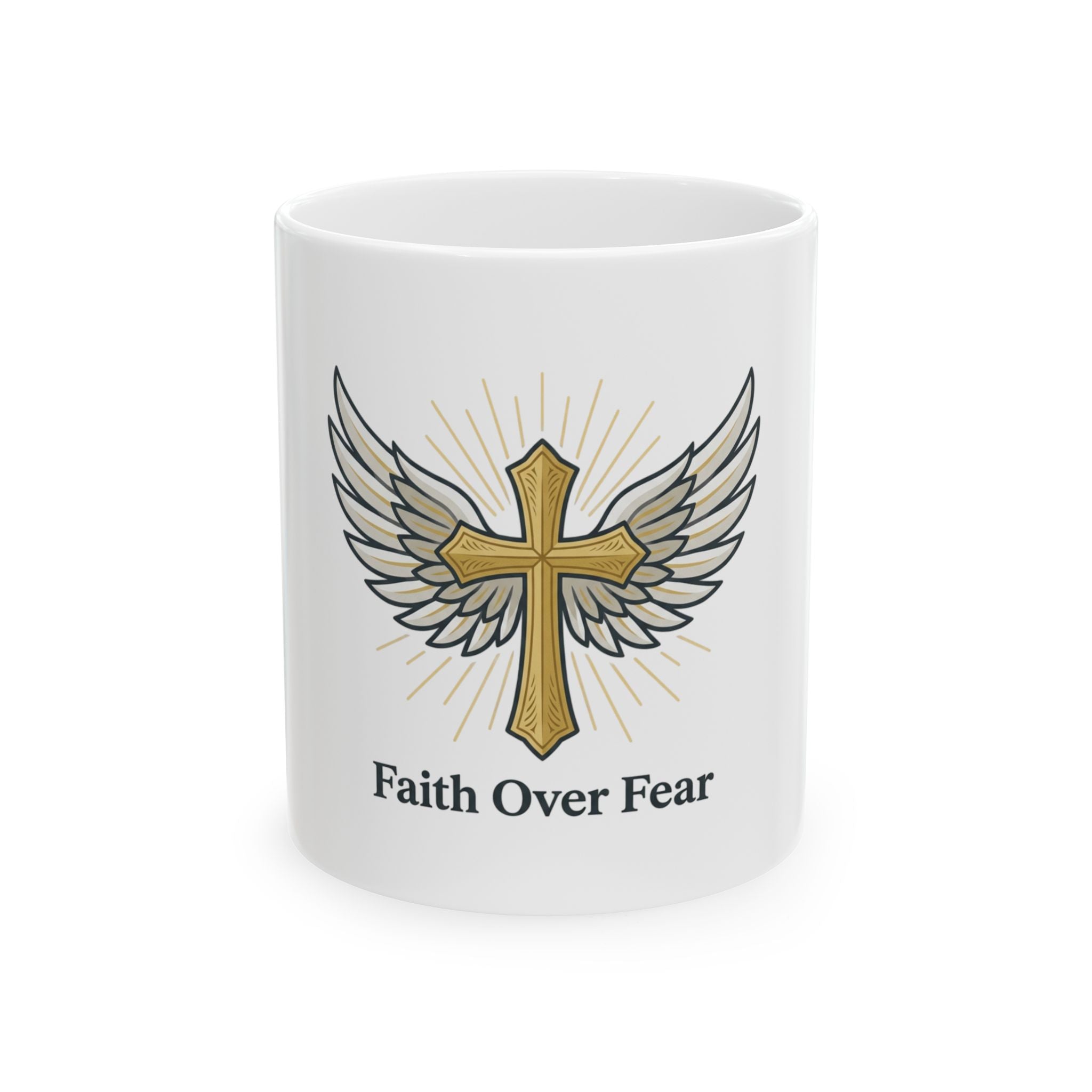 Faith Over Fear Ceramic Mug —  (11oz, 15oz)