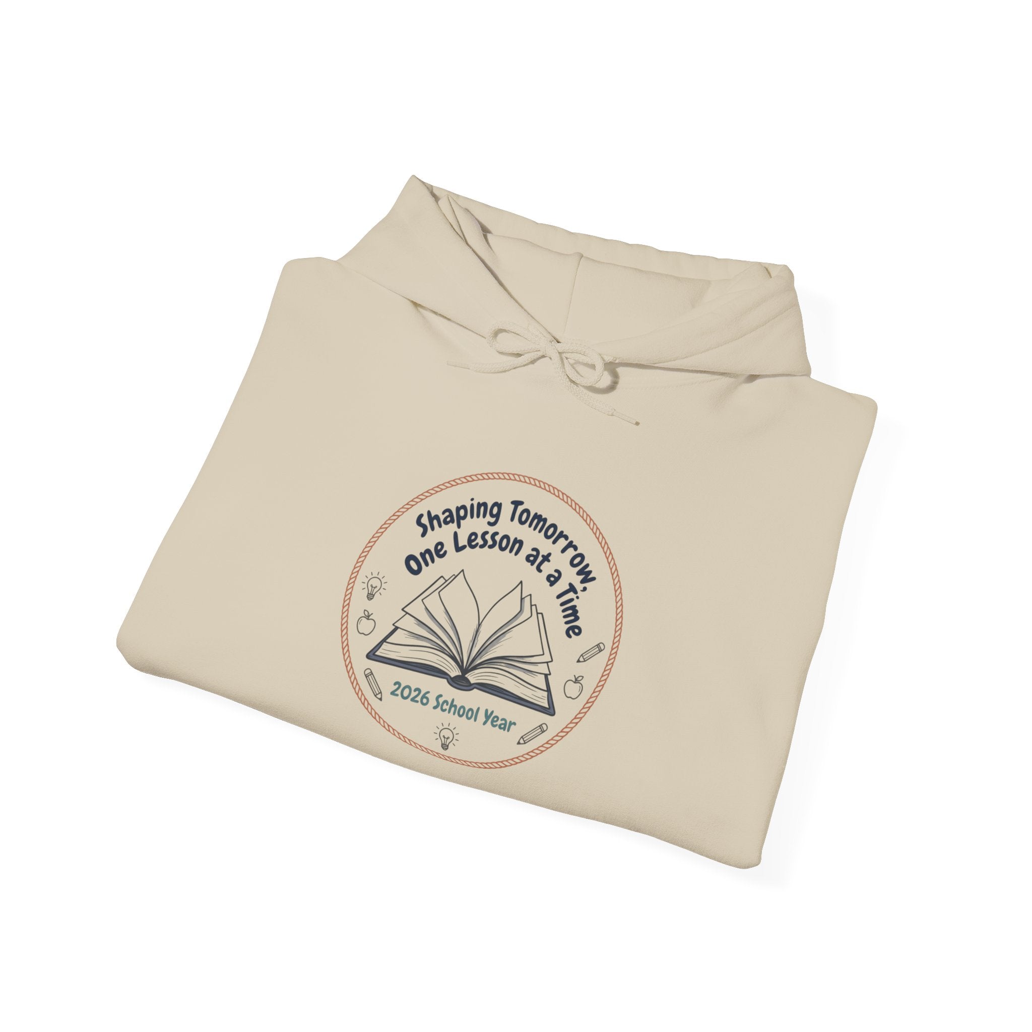 Reading Teacher Hoodie — “Shaping Tomorrows One Lesson at a Time” Book Logo