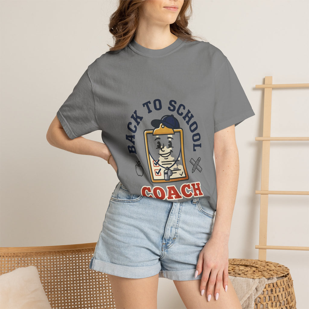 Back to School Coach T-Shirt — Retro School Clipboard Design