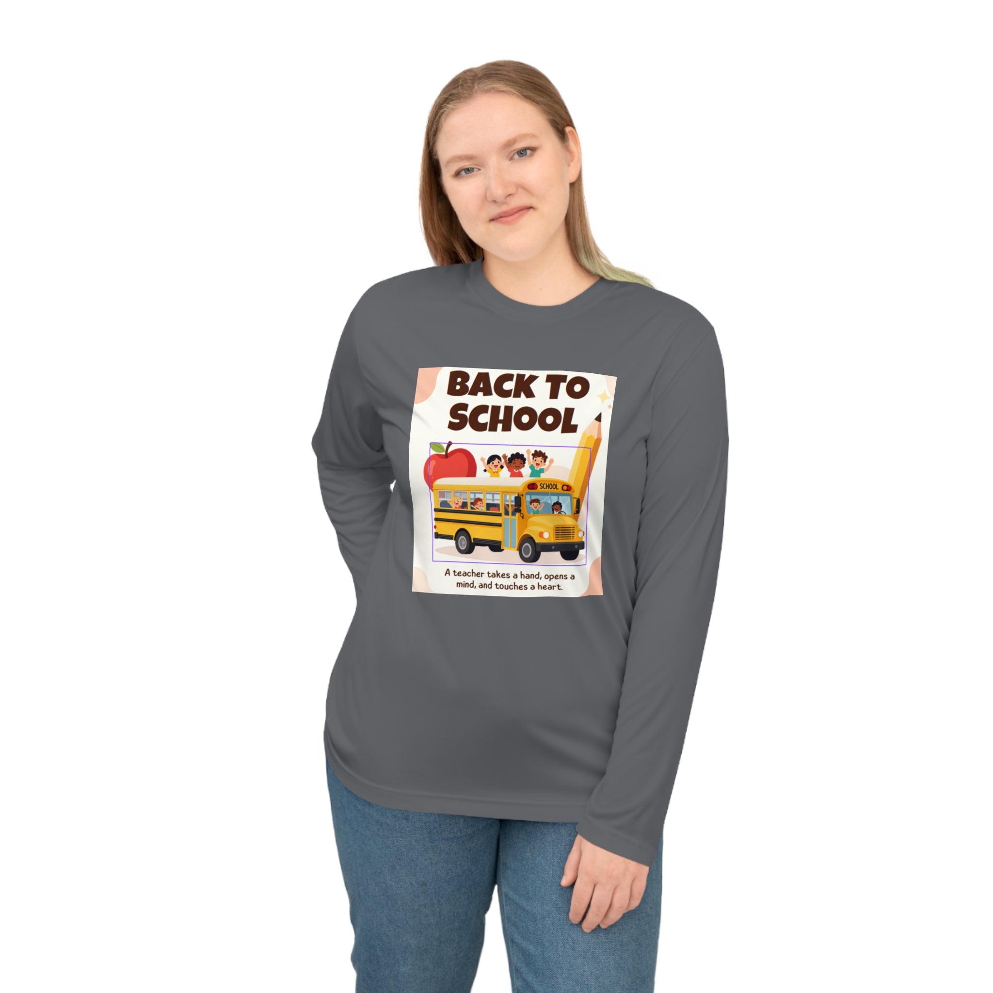 Back to School Long Sleeve Shirt — Teacher Appreciation School Bus Design