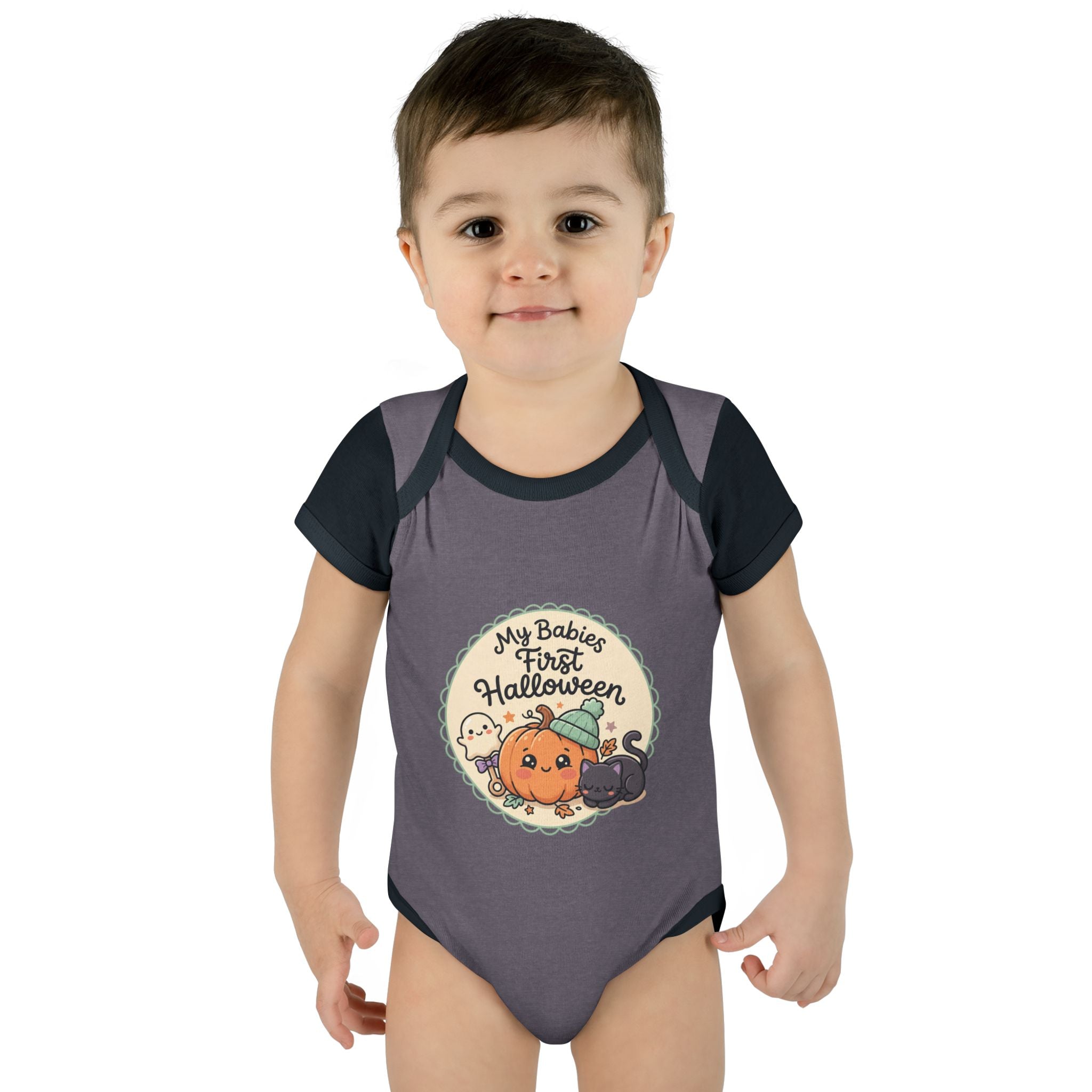Infant Halloween Bodysuit — “My Baby's First Halloween” Cute Pumpkin & Ghosts