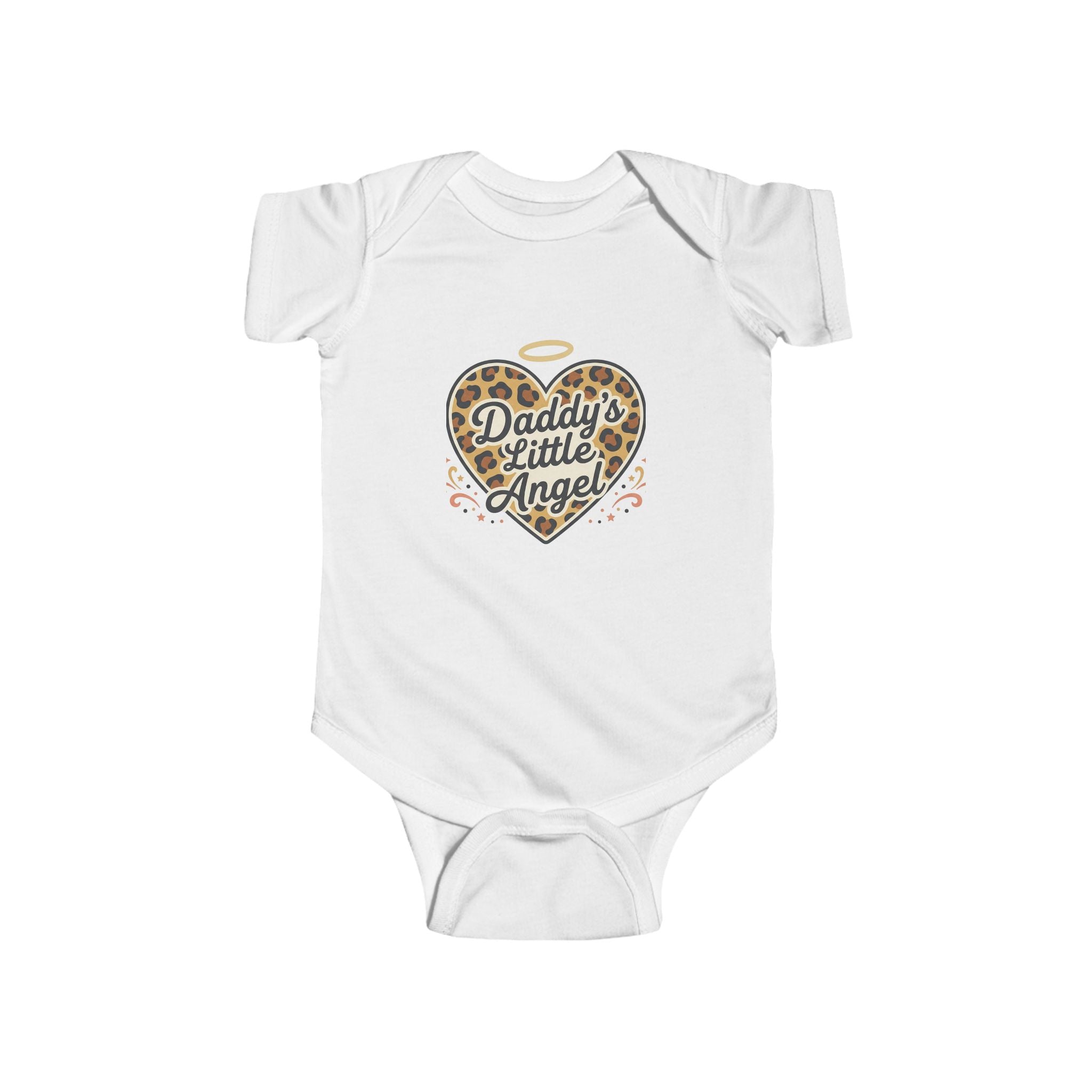 Daddy's Little Angel Leopard Infant Bodysuit