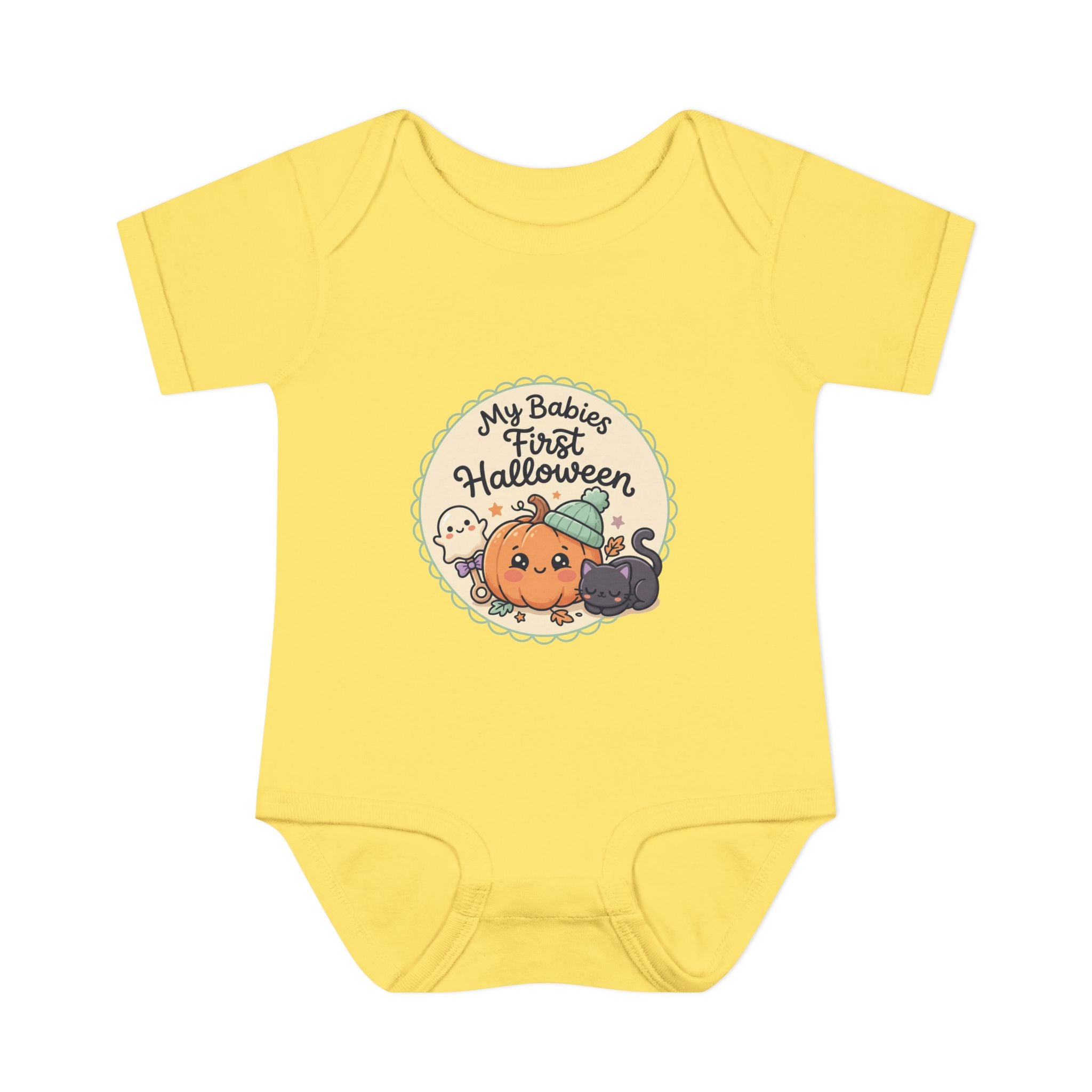 Infant Halloween Bodysuit — “My Baby's First Halloween” Cute Pumpkin & Ghosts