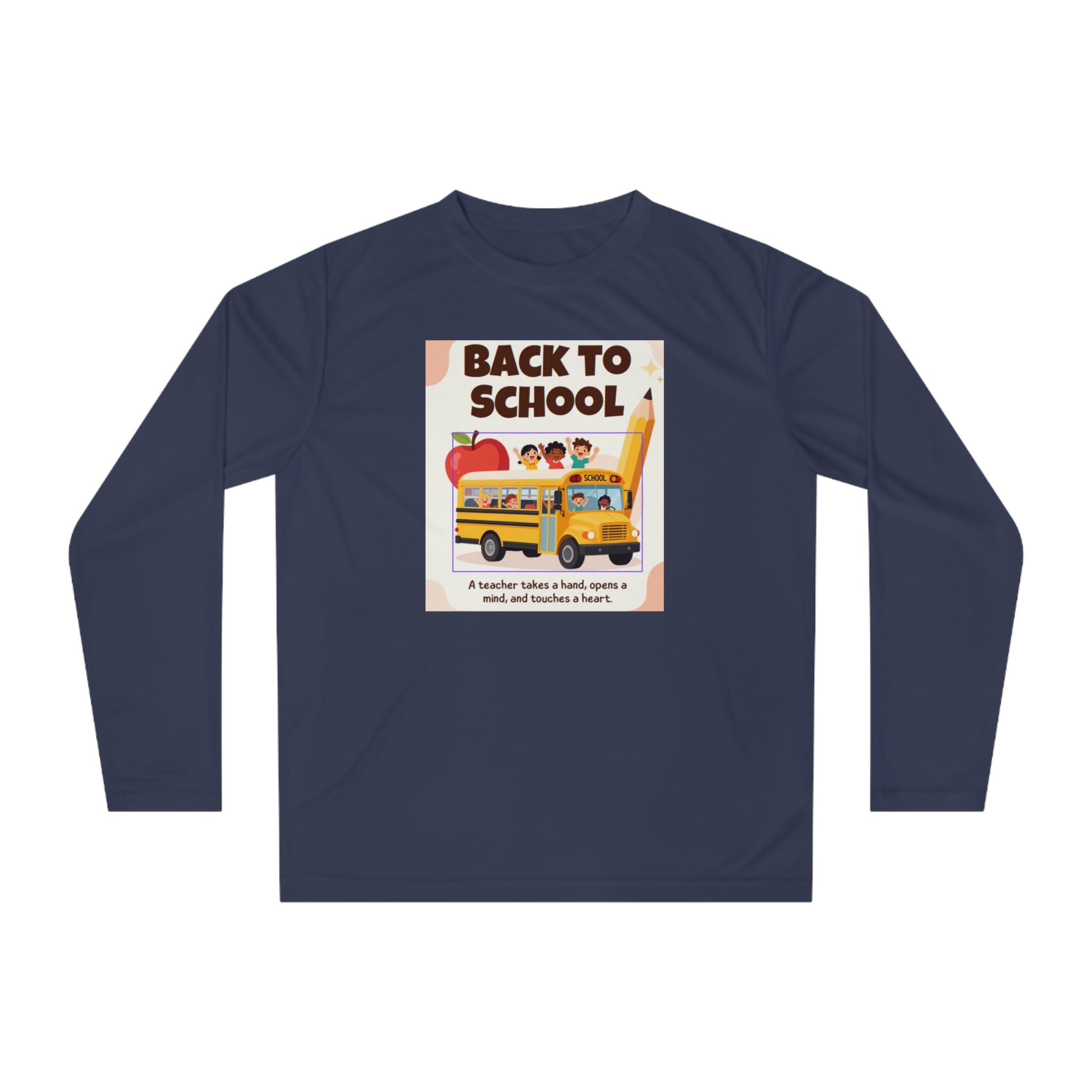 Back to School Long Sleeve Shirt — Teacher Appreciation School Bus Design