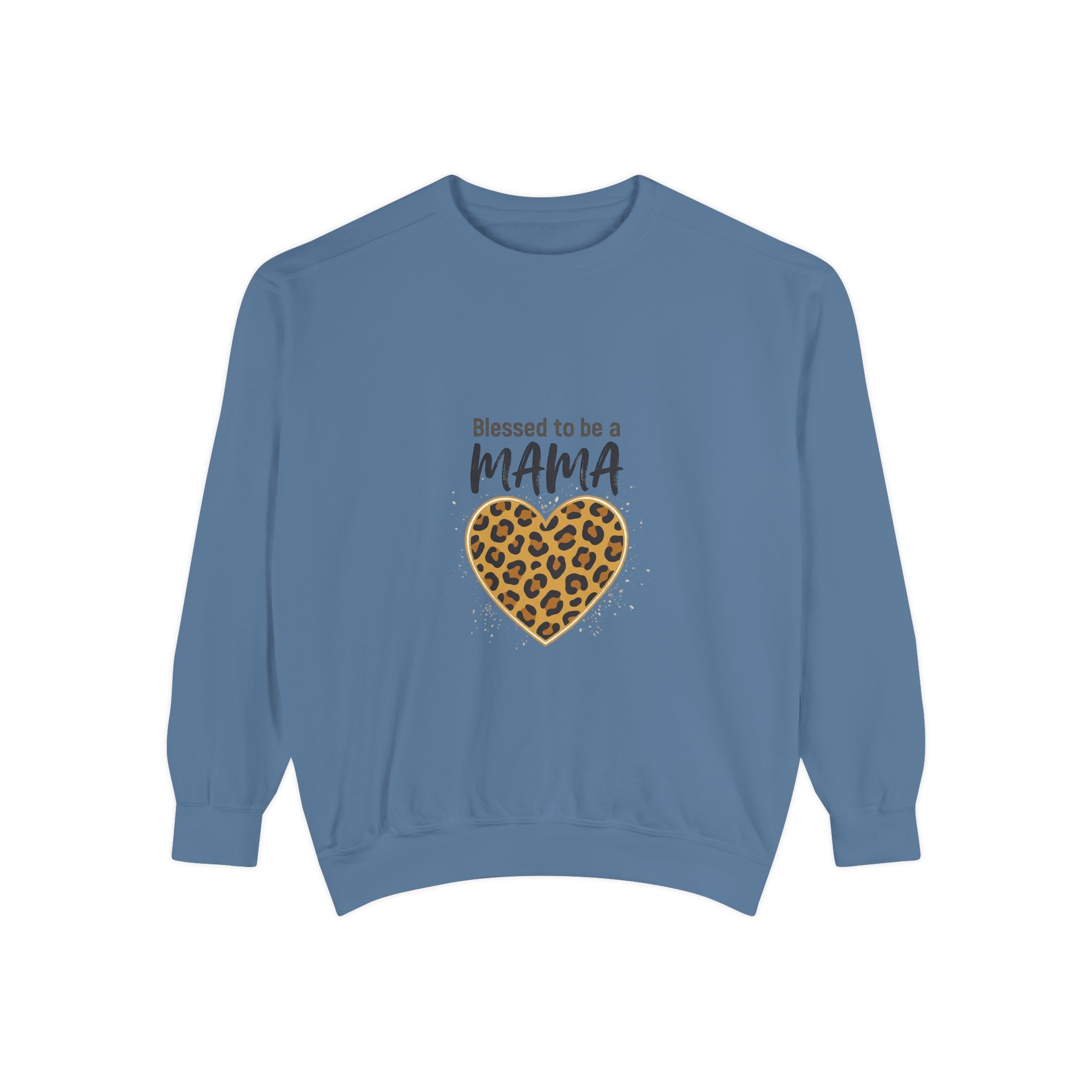 Blessed to Be a Mama Leopard Heart Sweatshirt