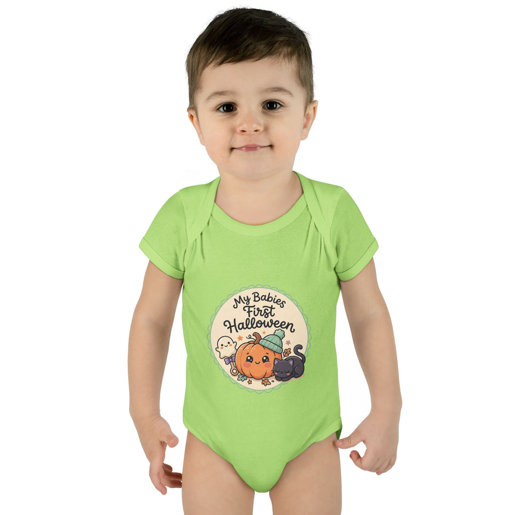 Infant Halloween Bodysuit — “My Baby's First Halloween” Cute Pumpkin & Ghosts