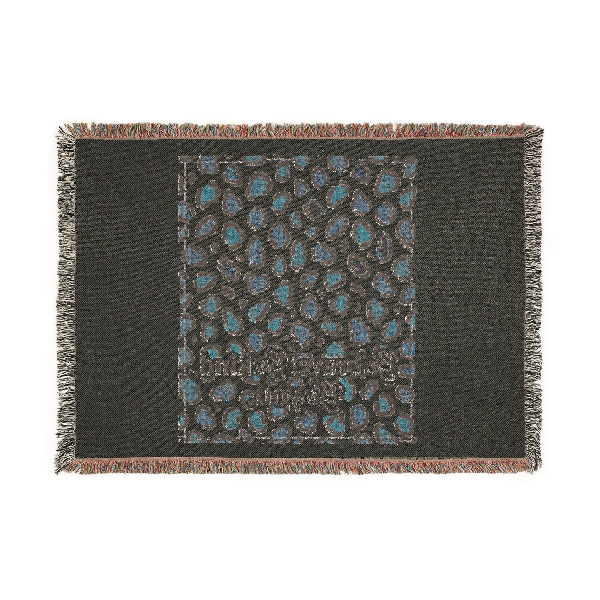 Leopard Print Woven Throw Blanket — Cozy Animal Pattern Fringe Tapestry