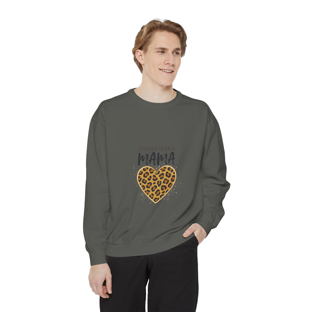 Blessed to Be a Mama Leopard Heart Sweatshirt
