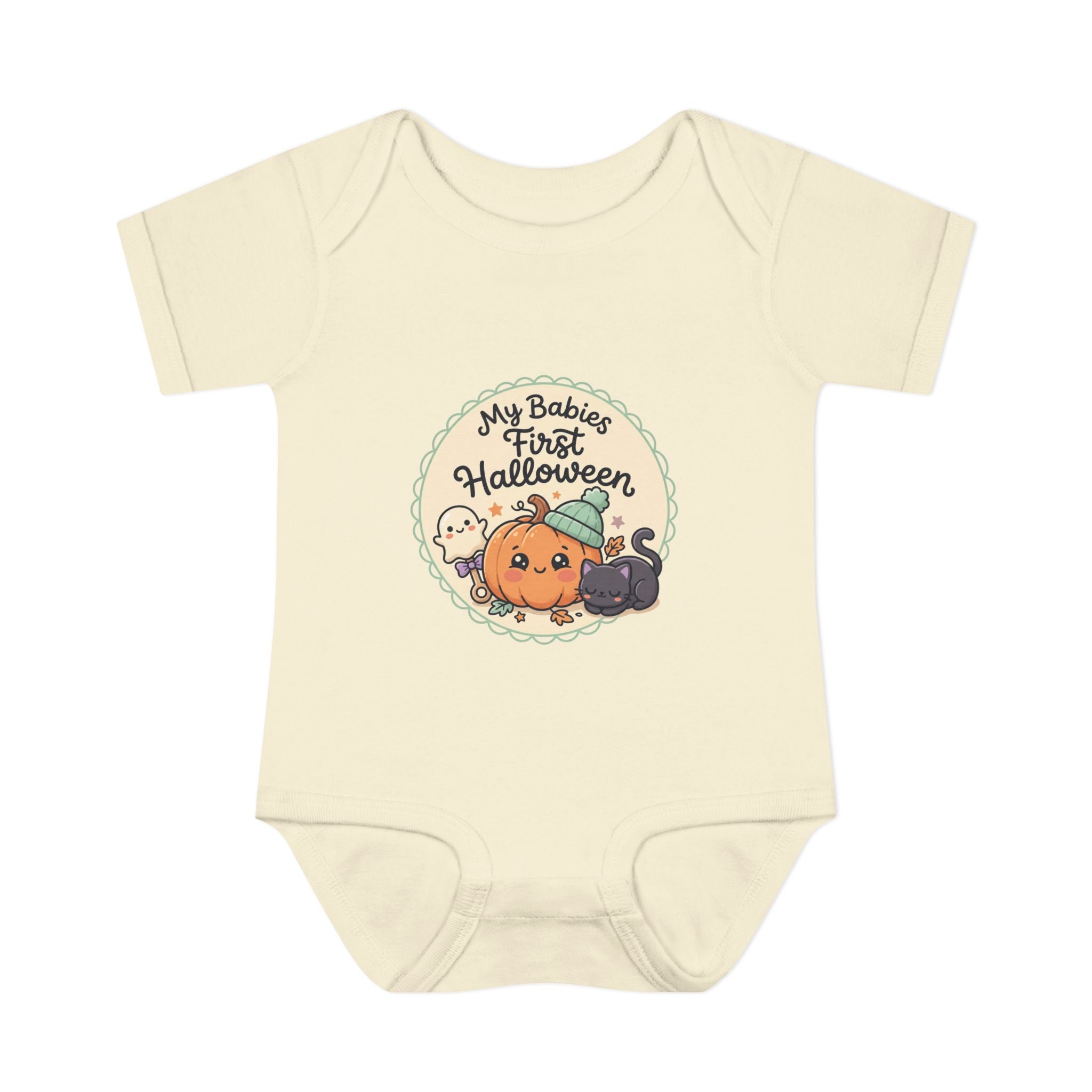 Infant Halloween Bodysuit — “My Baby's First Halloween” Cute Pumpkin & Ghosts