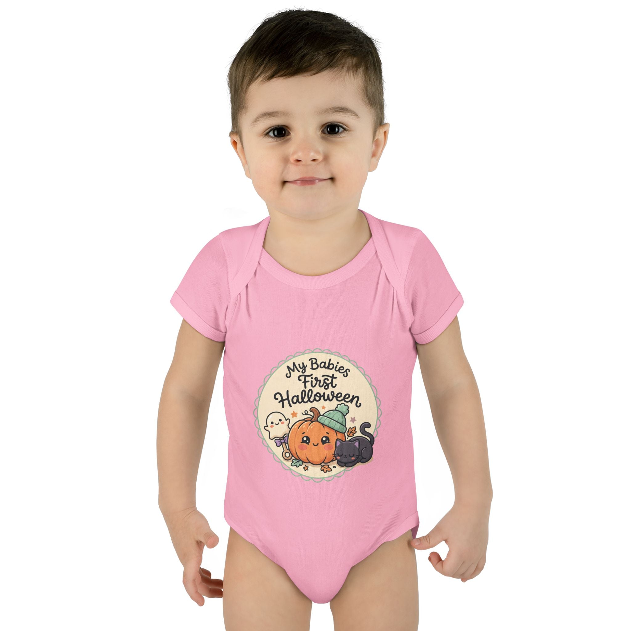 Infant Halloween Bodysuit — “My Baby's First Halloween” Cute Pumpkin & Ghosts