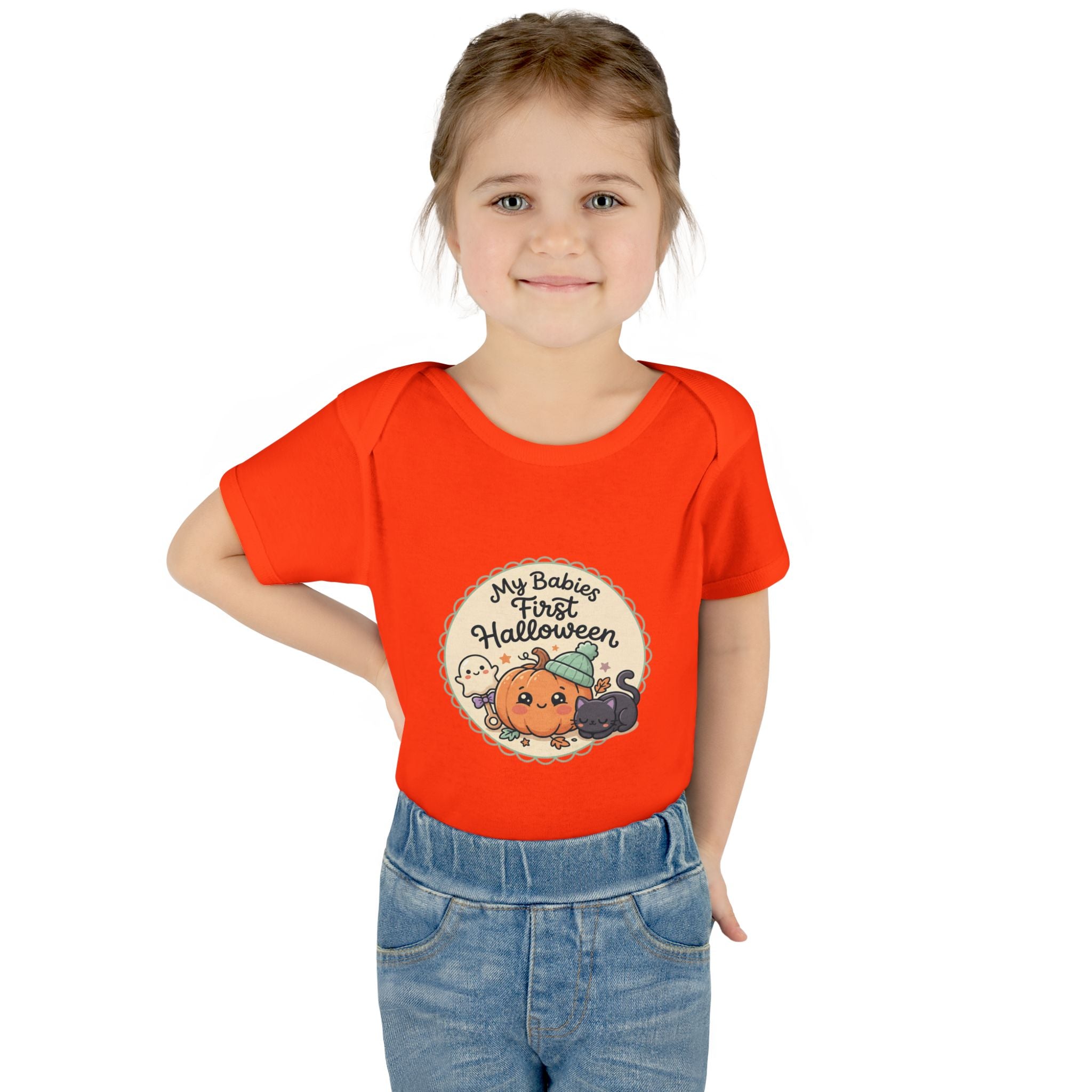 Infant Halloween Bodysuit — “My Baby's First Halloween” Cute Pumpkin & Ghosts