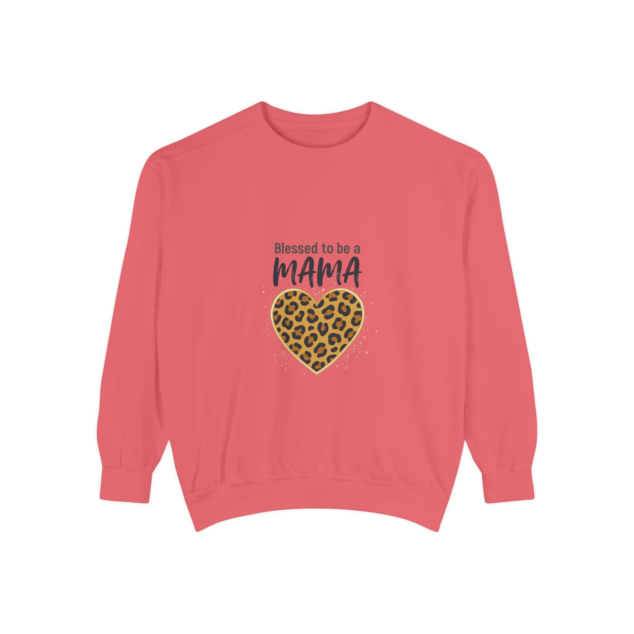 Blessed to Be a Mama Leopard Heart Sweatshirt