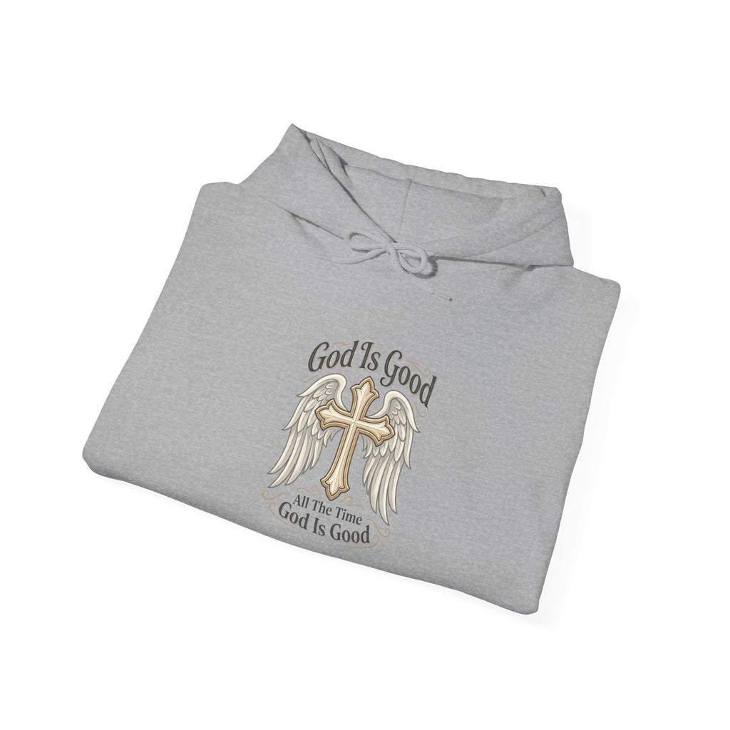 God Is Good Cross Hoodie — Christian Faith Inspirational Pullover