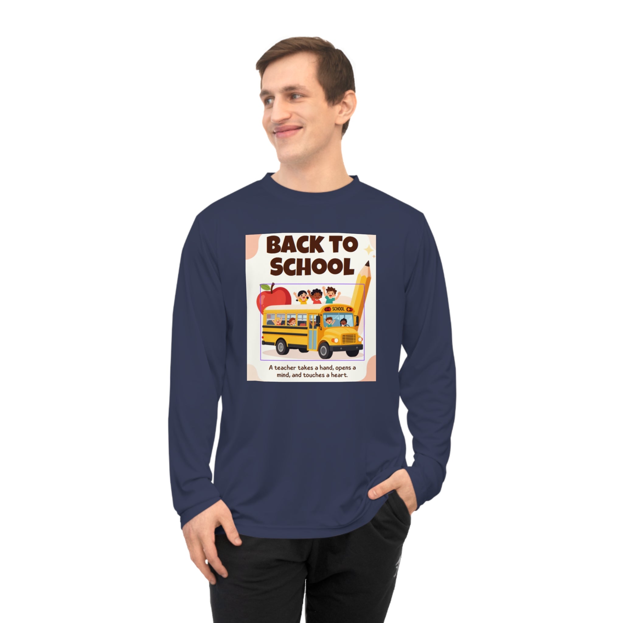 Back to School Long Sleeve Shirt — Teacher Appreciation School Bus Design