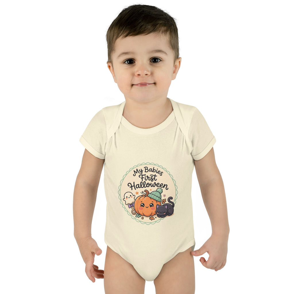 Infant Halloween Bodysuit — “My Baby's First Halloween” Cute Pumpkin & Ghosts