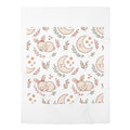 Baby Swaddle Blanket - Neutral Moon & Bunny Nursery Swaddle, Soft Newborn Receiving Blanket