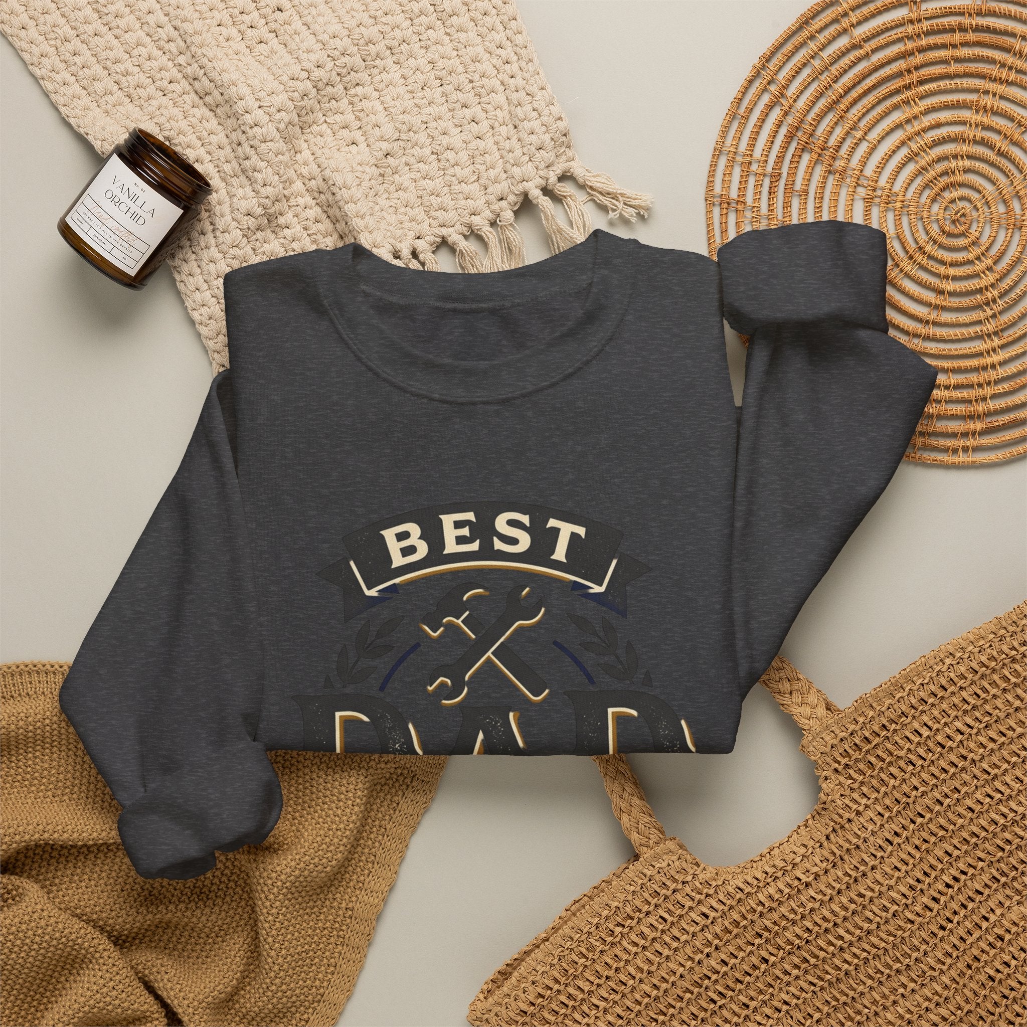 Best Dad Ever Sweatshirt — "Lead with love, live with courage" Crewneck