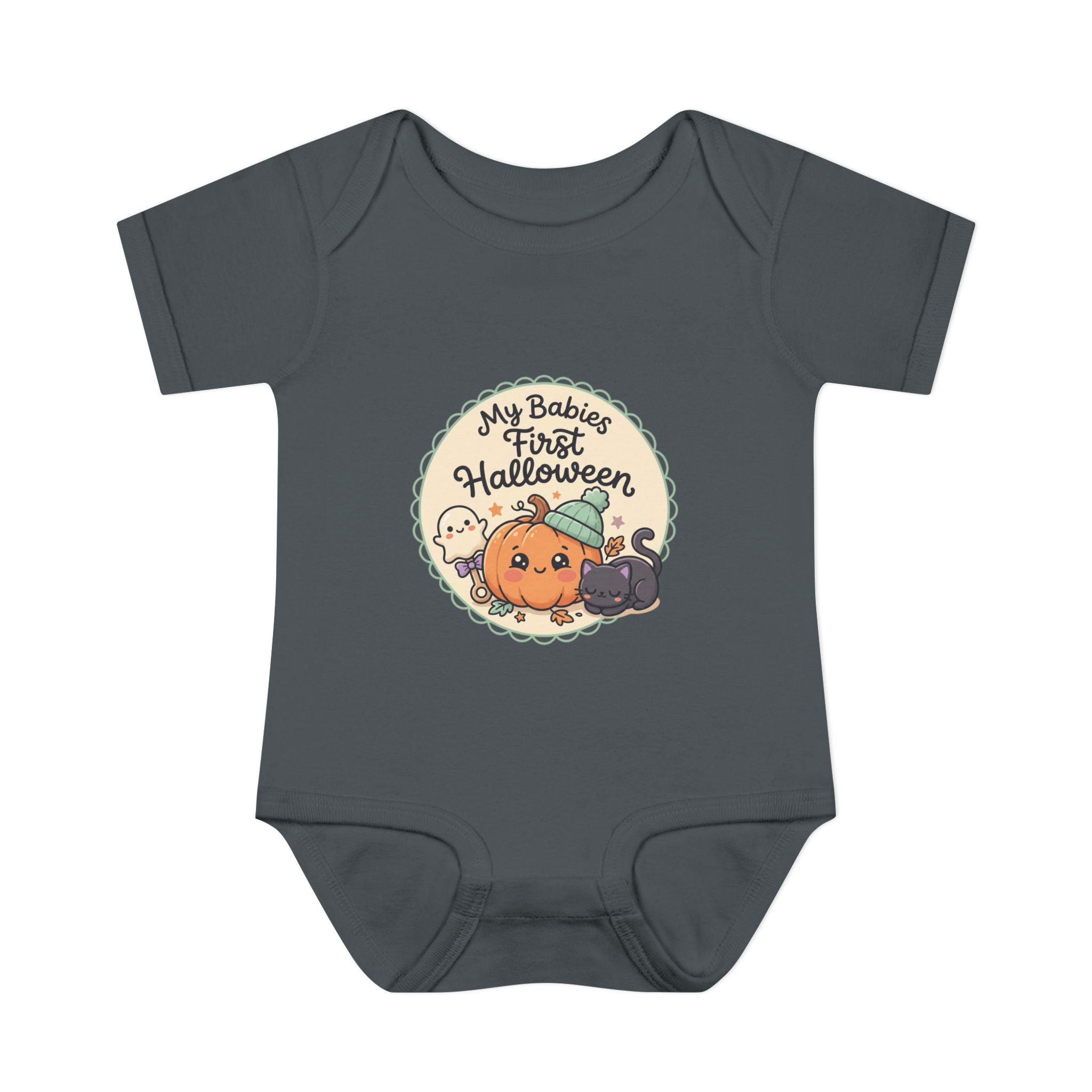 Infant Halloween Bodysuit — “My Baby's First Halloween” Cute Pumpkin & Ghosts