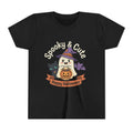 Youth Tee — "Spooky & Cute" Halloween Ghost with Black Cats Pumpkin