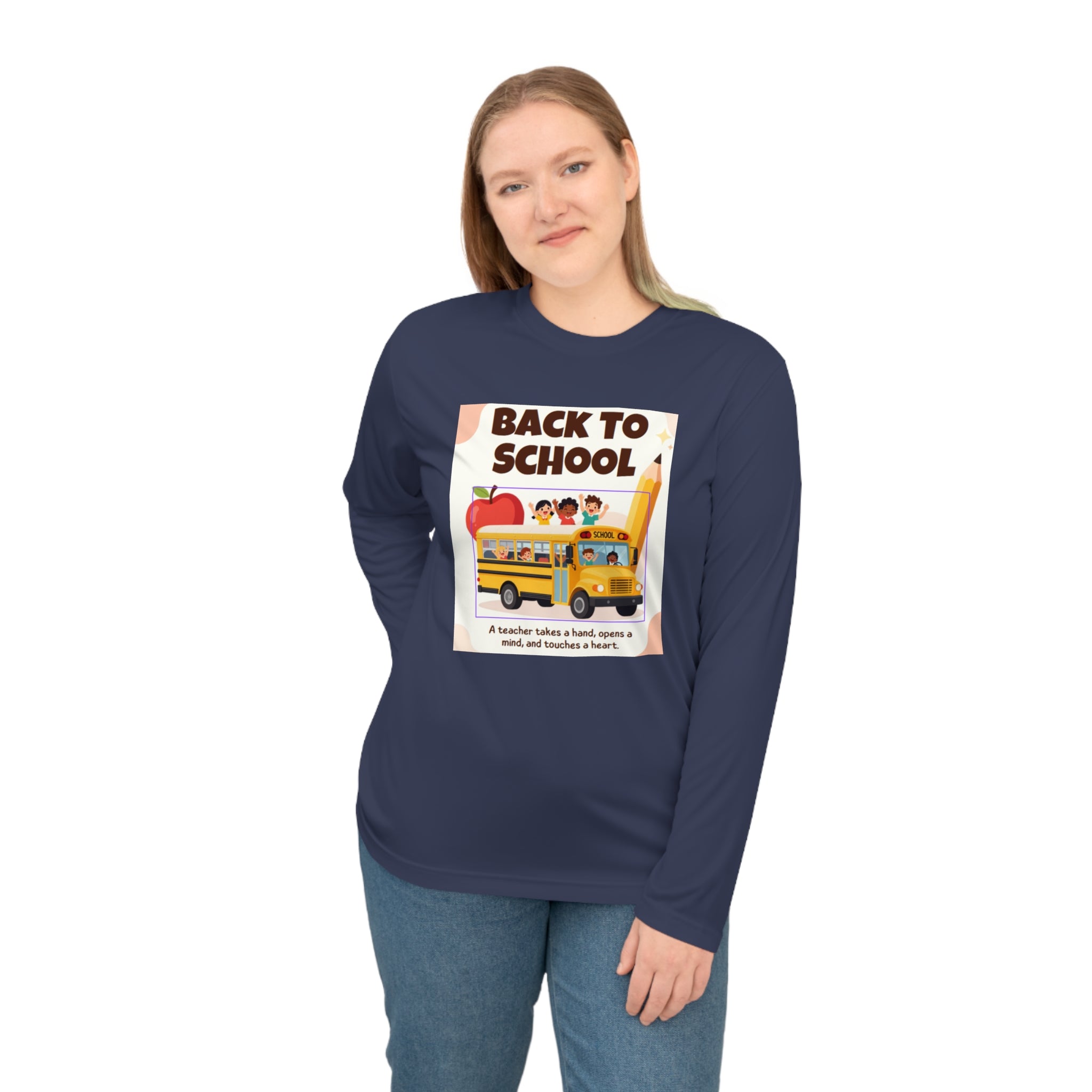 Back to School Long Sleeve Shirt — Teacher Appreciation School Bus Design