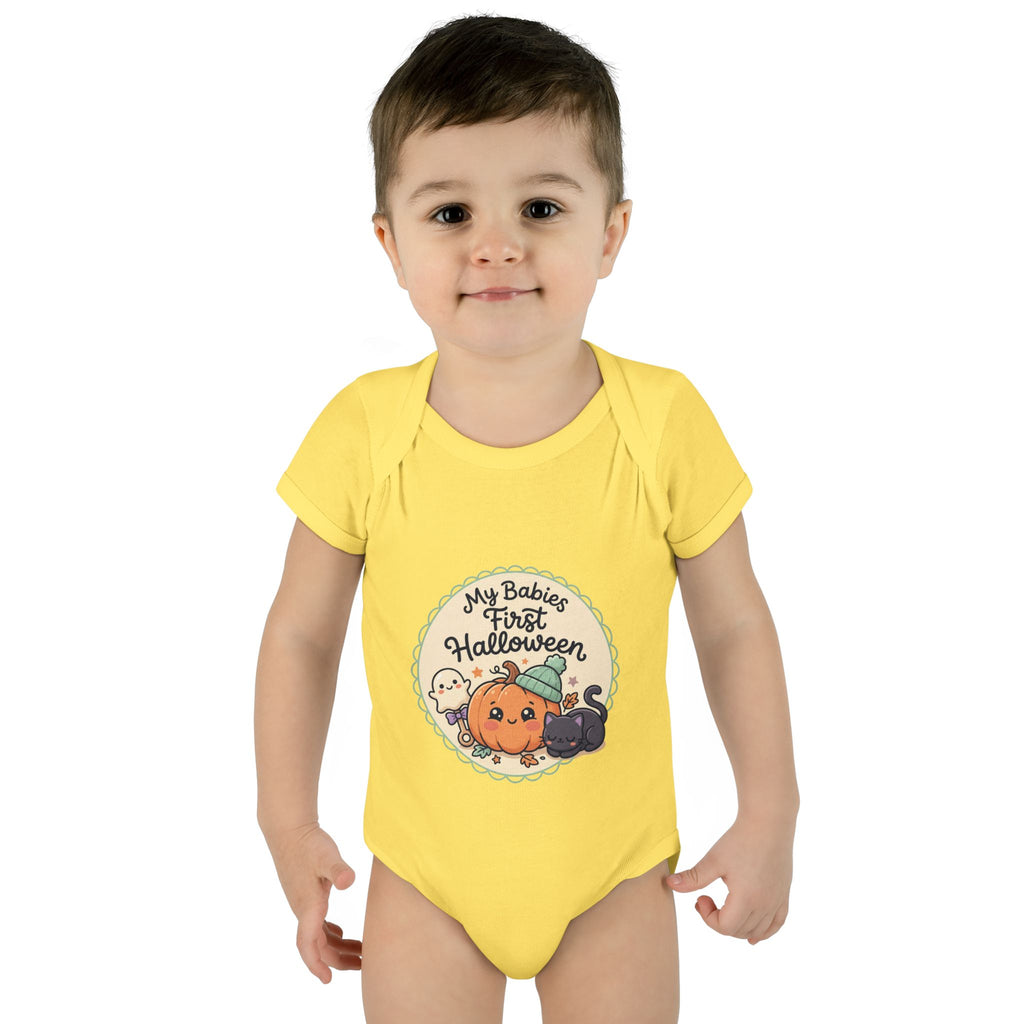 Infant Halloween Bodysuit — “My Baby's First Halloween” Cute Pumpkin & Ghosts