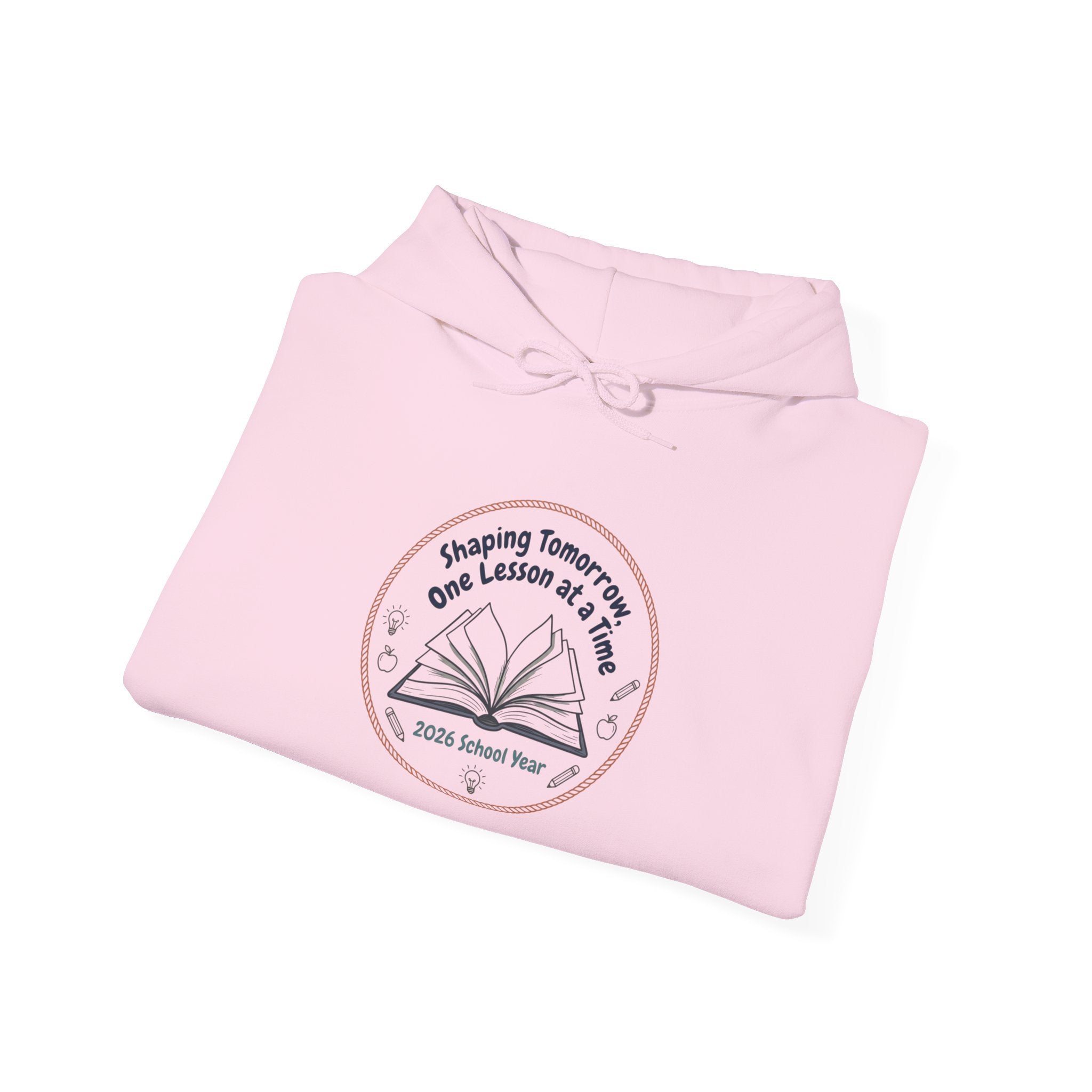 Reading Teacher Hoodie — “Shaping Tomorrows One Lesson at a Time” Book Logo