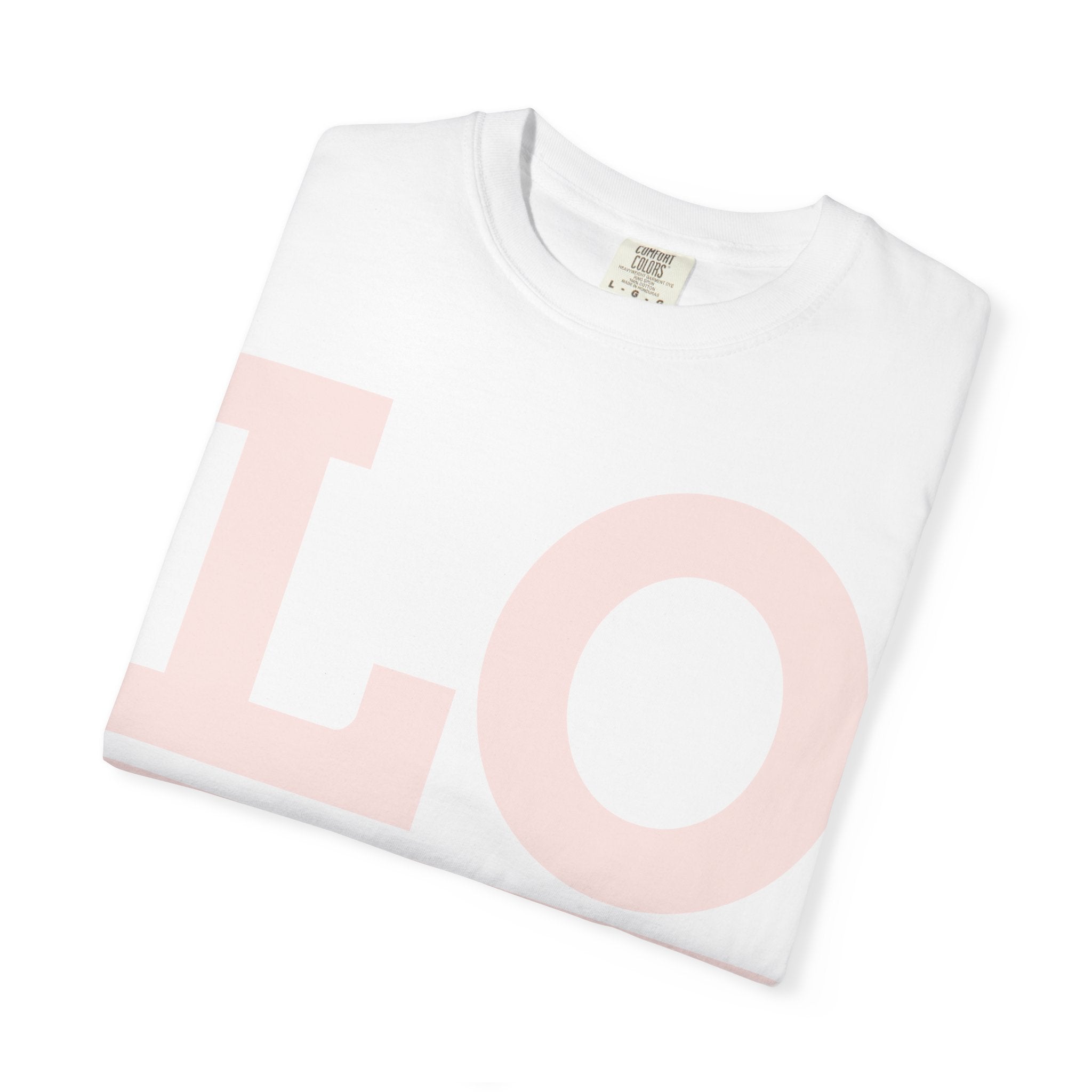 LOVE Graphic T‑Shirt — Soft Pink Block Letter Tee for Valentine’s & Everyday Wear