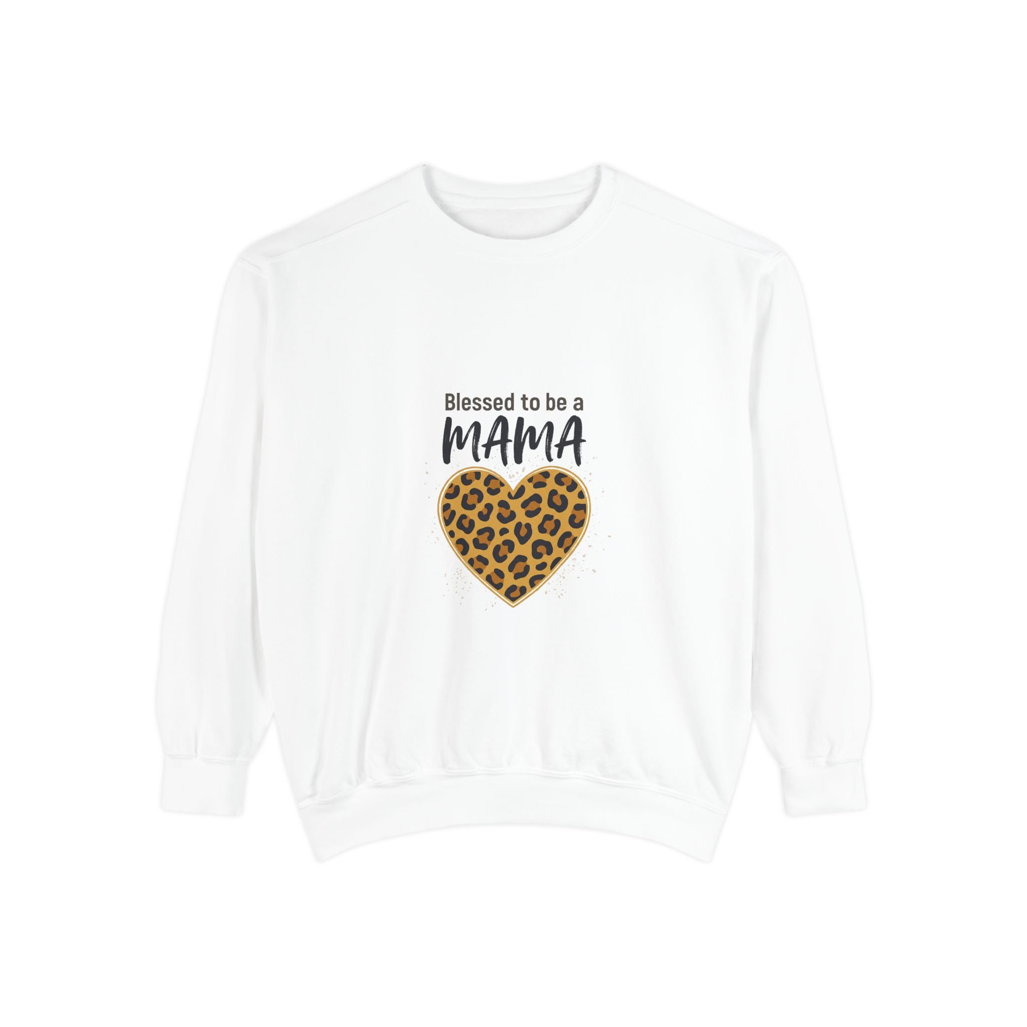 Blessed to Be a Mama Leopard Heart Sweatshirt