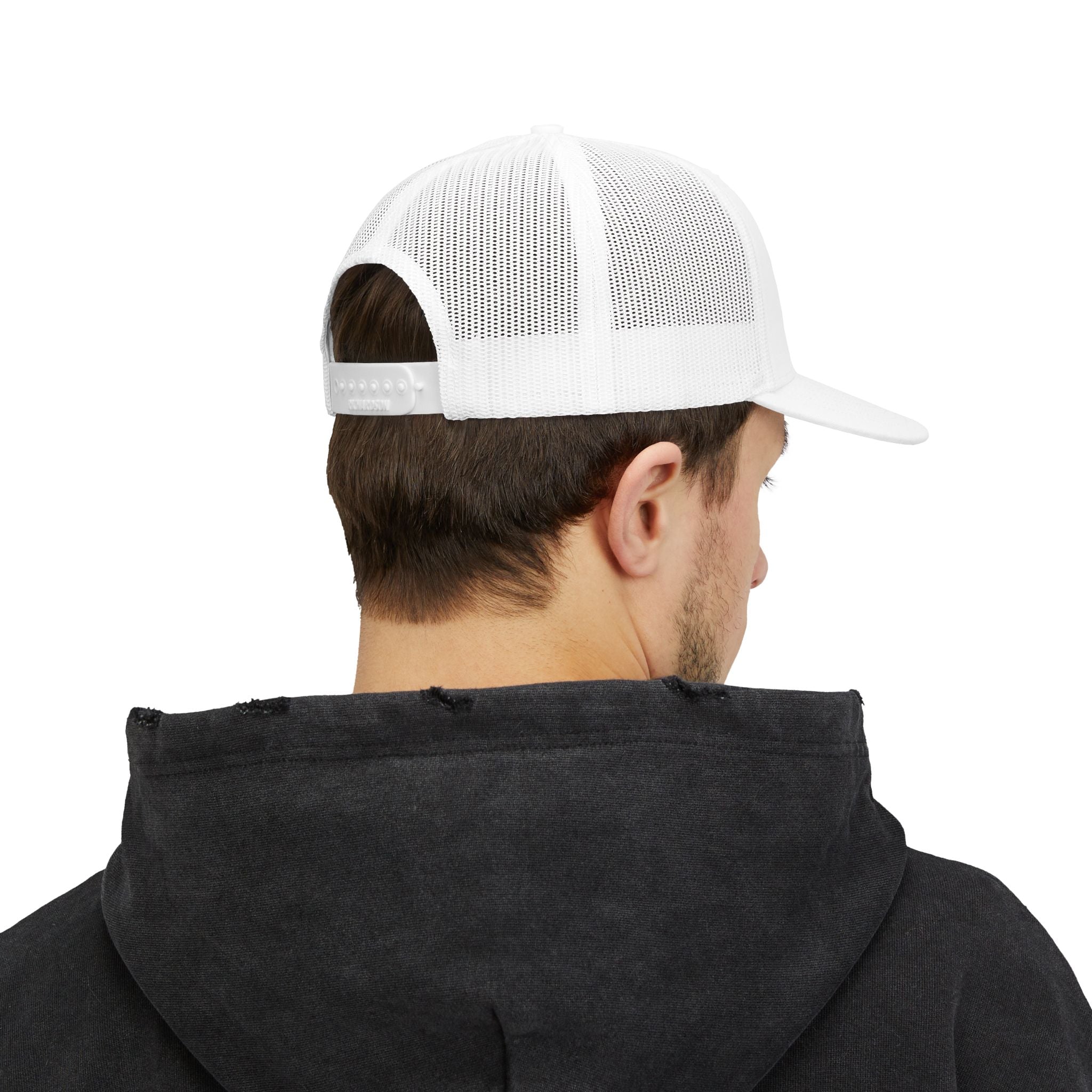 Trucker Cap — "Born to Fish, Forced to Work" Mesh Snapback