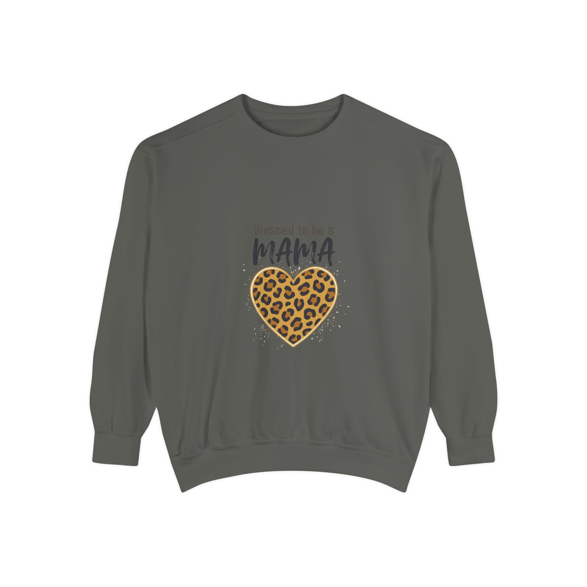 Blessed to Be a Mama Leopard Heart Sweatshirt