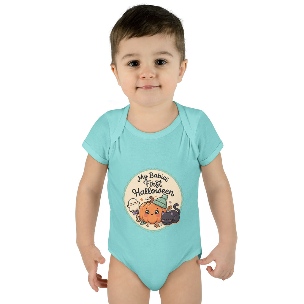 Infant Halloween Bodysuit — “My Baby's First Halloween” Cute Pumpkin & Ghosts