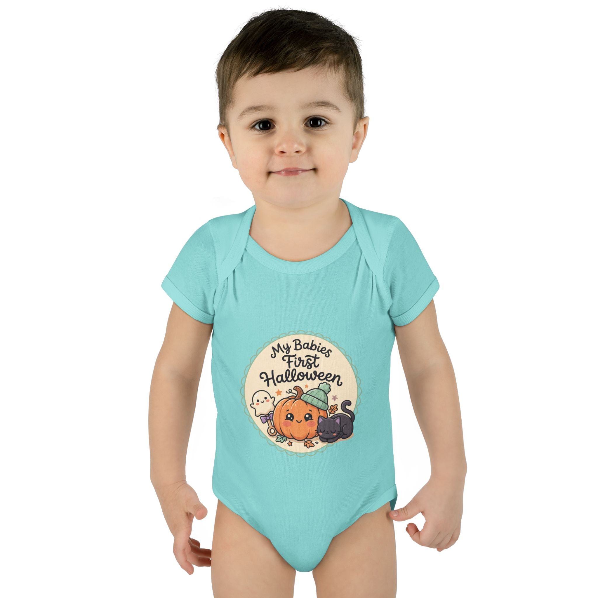 Infant Halloween Bodysuit — “My Baby's First Halloween” Cute Pumpkin & Ghosts