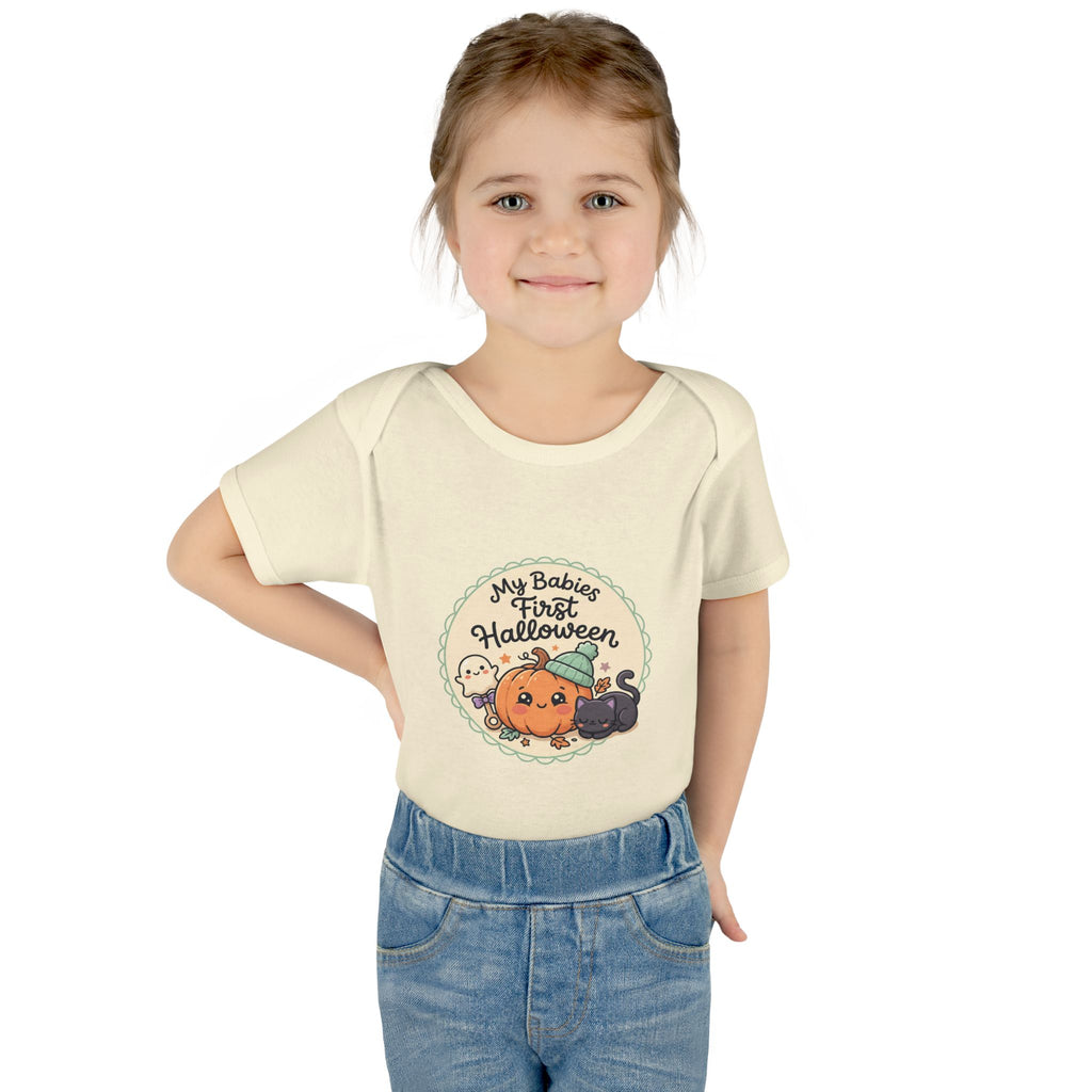 Infant Halloween Bodysuit — “My Baby's First Halloween” Cute Pumpkin & Ghosts