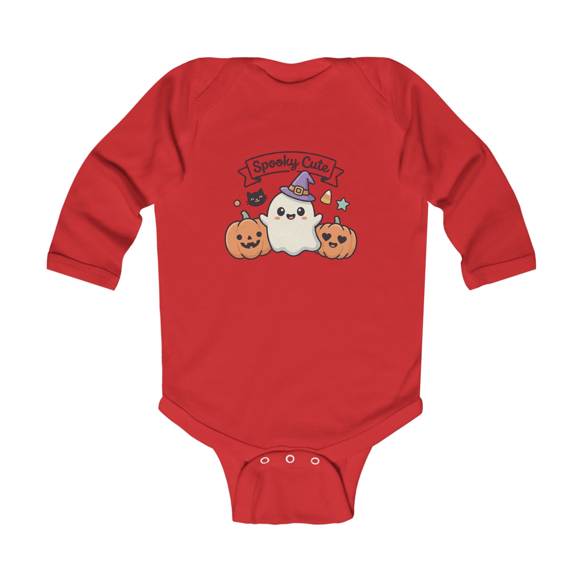 Infant Bodysuit - "Spooky Cute" Halloween Ghost & Pumpkin Baby Onesie