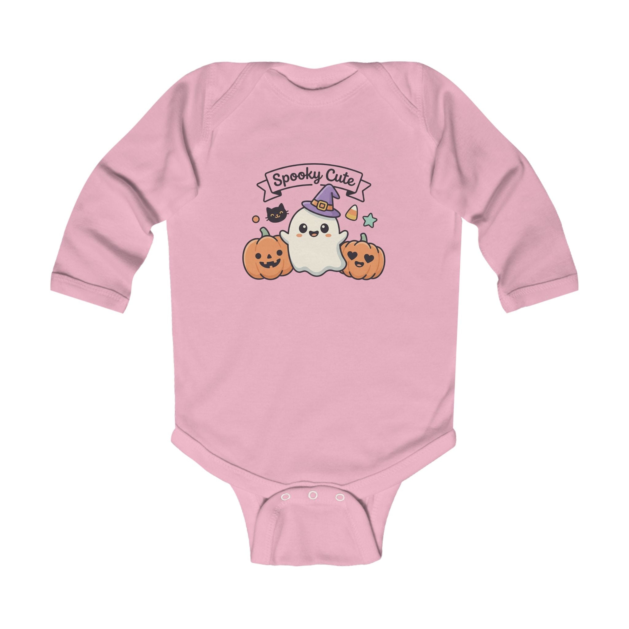 Infant Bodysuit - "Spooky Cute" Halloween Ghost & Pumpkin Baby Onesie