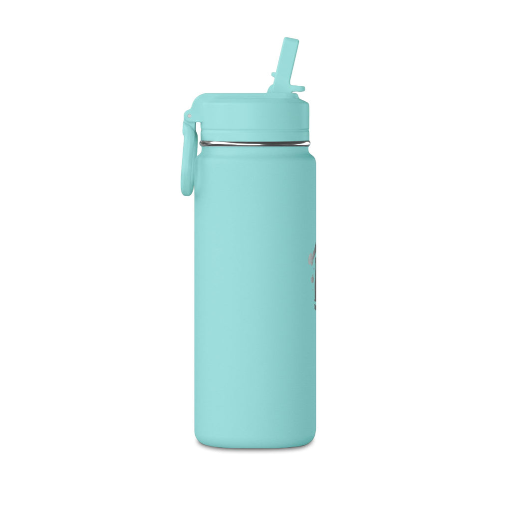 Insulated 20oz Pink Mini Water Bottle with "Ready to Shine" Design