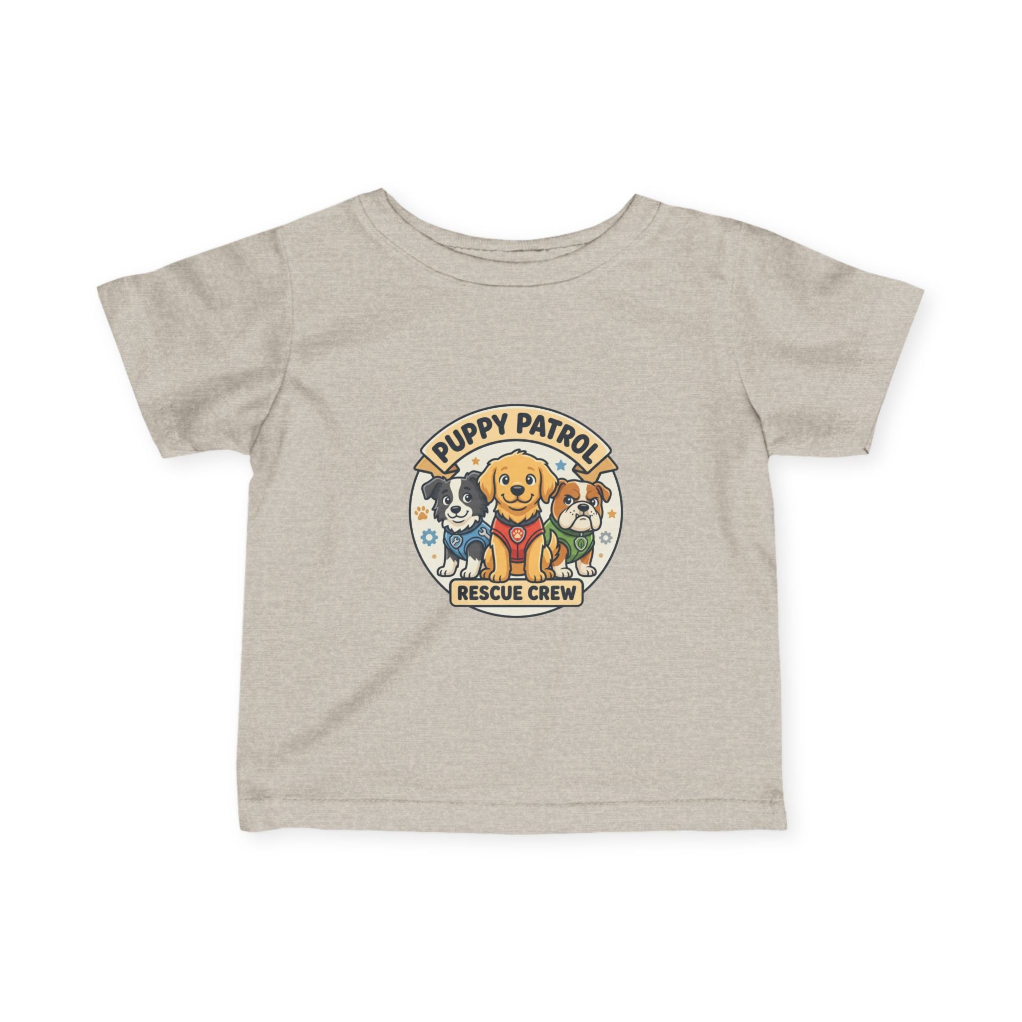 Infant Tee — "Puppy Patrol Rescue Crew" Cute Puppy Graphic Baby Shirt