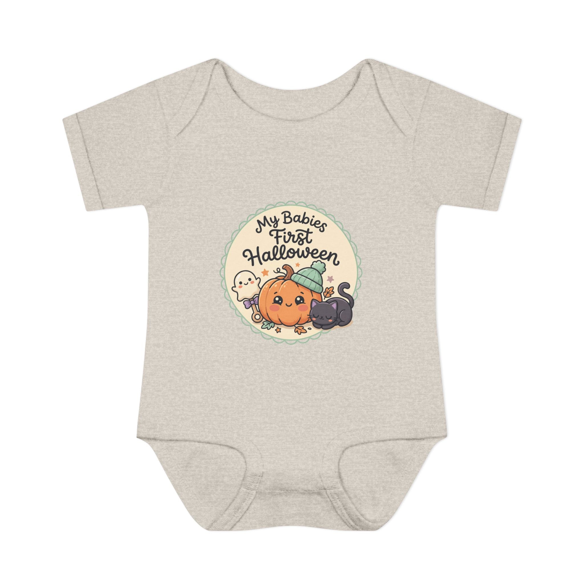 Infant Halloween Bodysuit — “My Baby's First Halloween” Cute Pumpkin & Ghosts