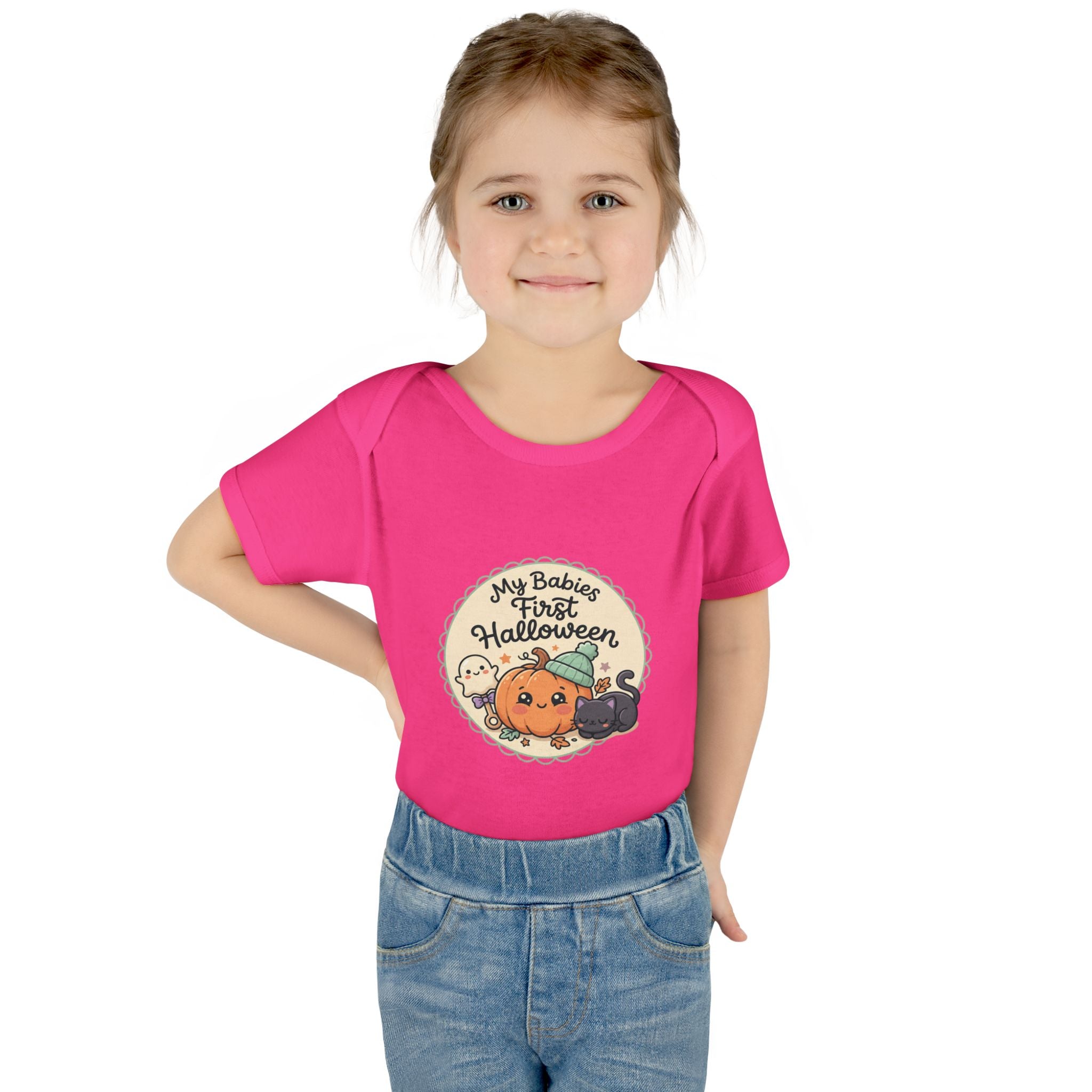 Infant Halloween Bodysuit — “My Baby's First Halloween” Cute Pumpkin & Ghosts