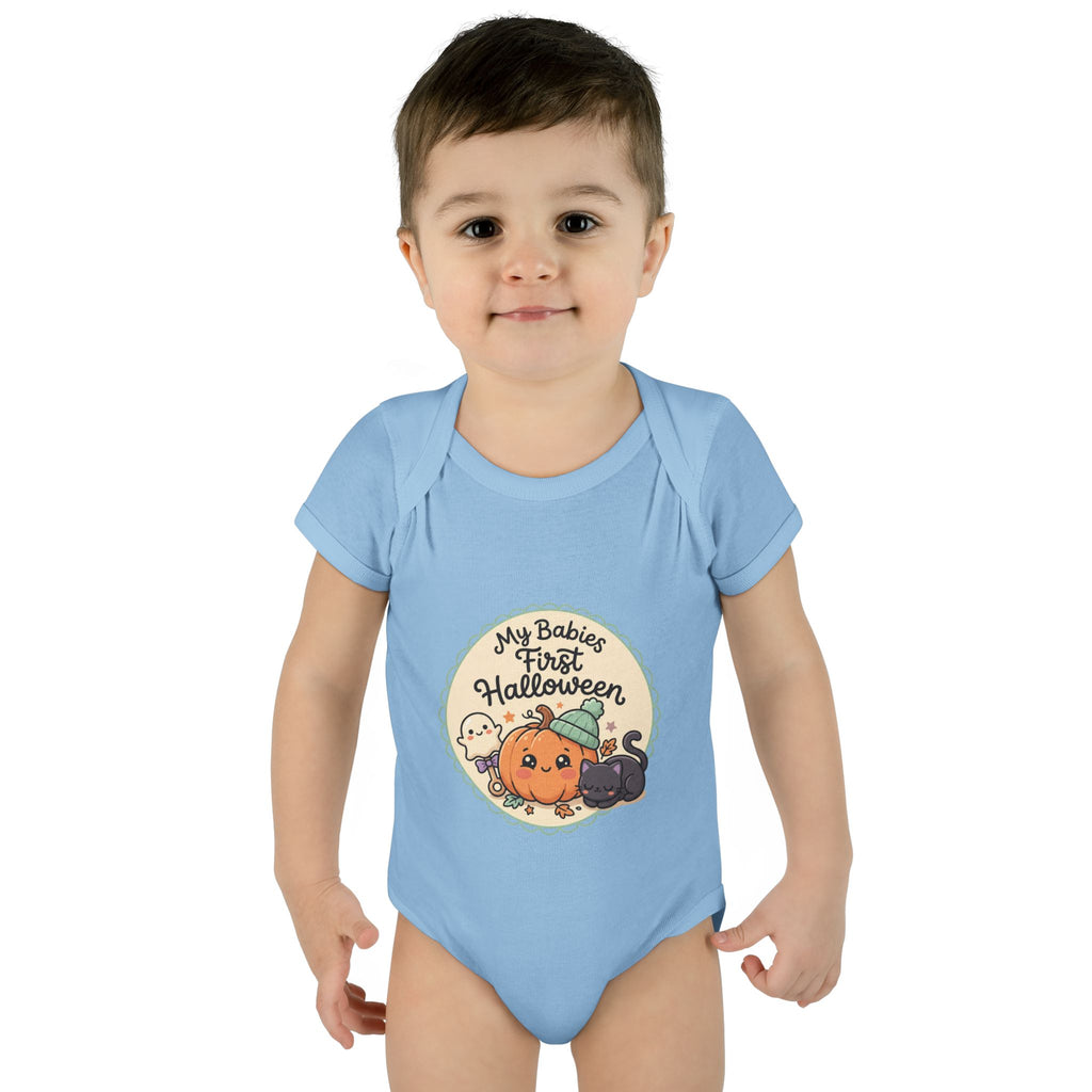 Infant Halloween Bodysuit — “My Baby's First Halloween” Cute Pumpkin & Ghosts