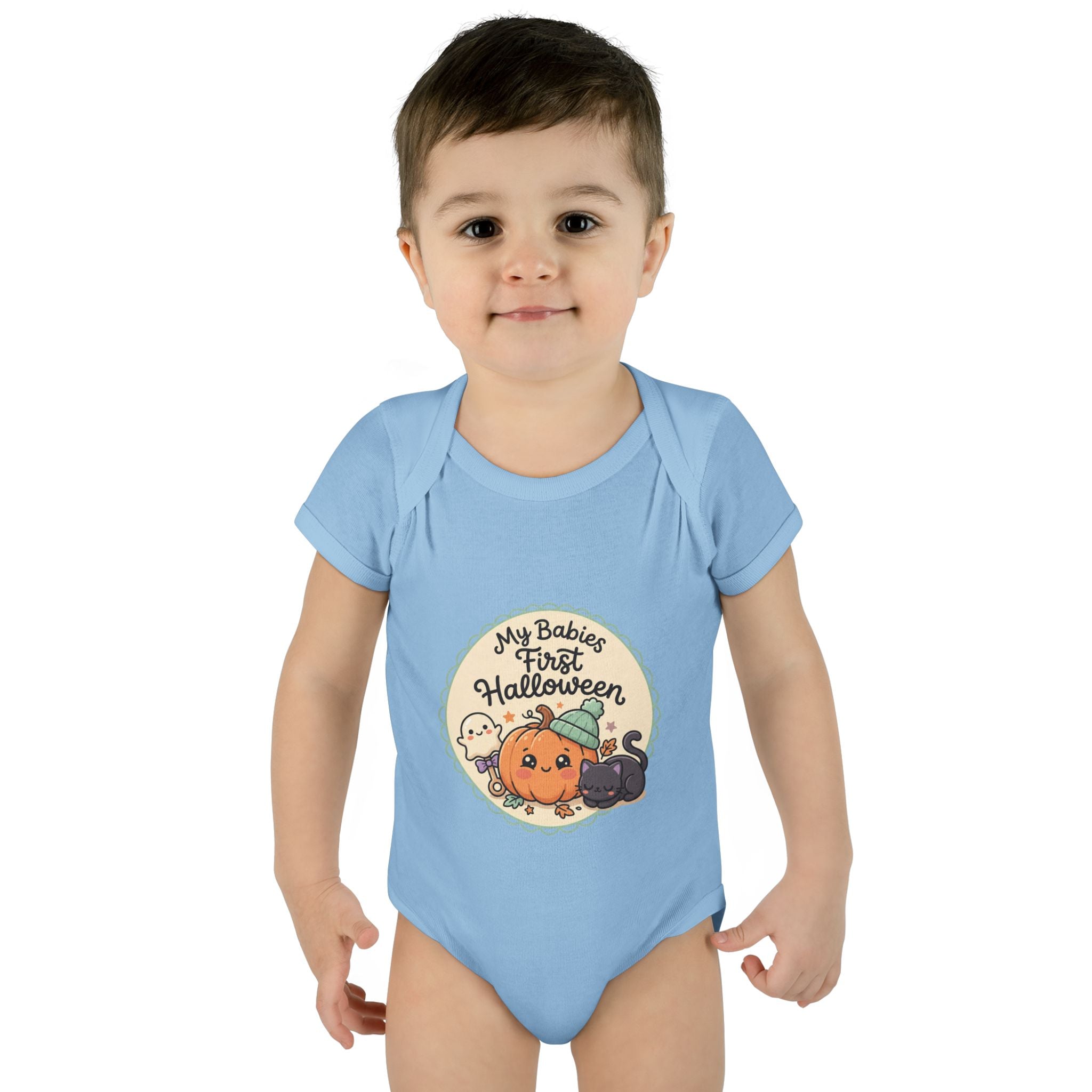 Infant Halloween Bodysuit — “My Baby's First Halloween” Cute Pumpkin & Ghosts