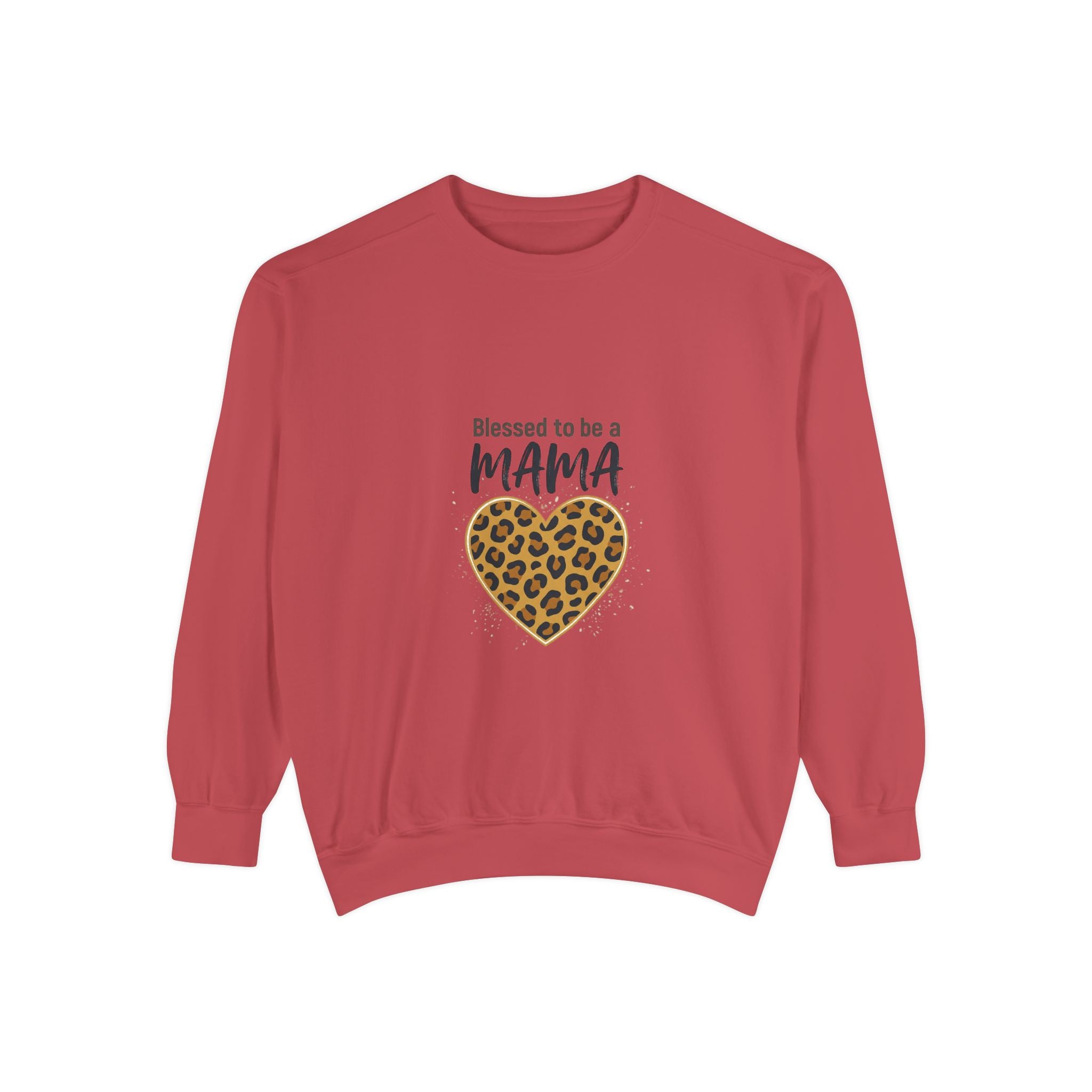 Blessed to Be a Mama Leopard Heart Sweatshirt