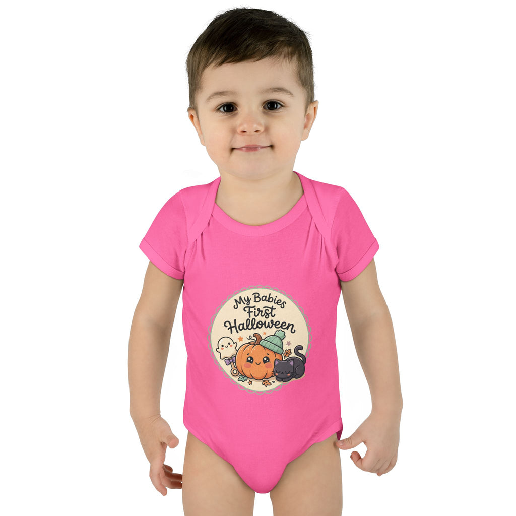 Infant Halloween Bodysuit — “My Baby's First Halloween” Cute Pumpkin & Ghosts