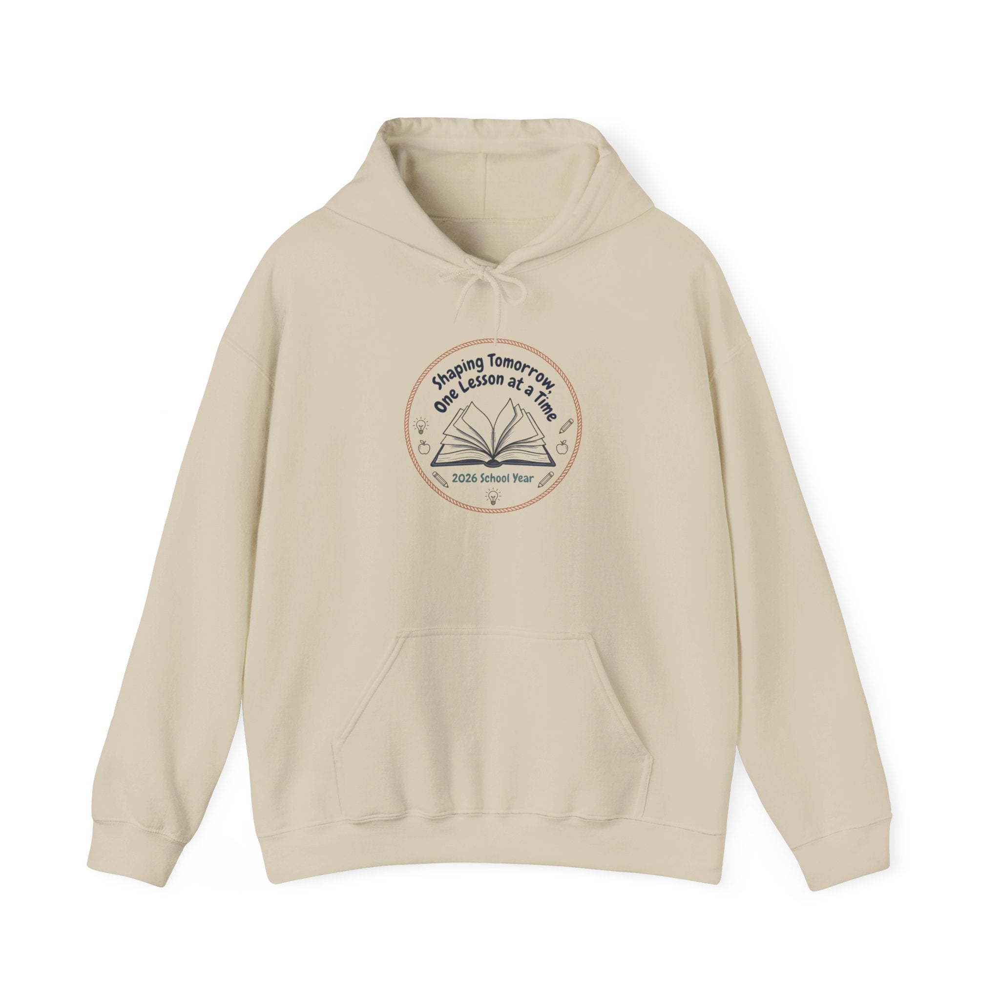 Reading Teacher Hoodie — “Shaping Tomorrows One Lesson at a Time” Book Logo